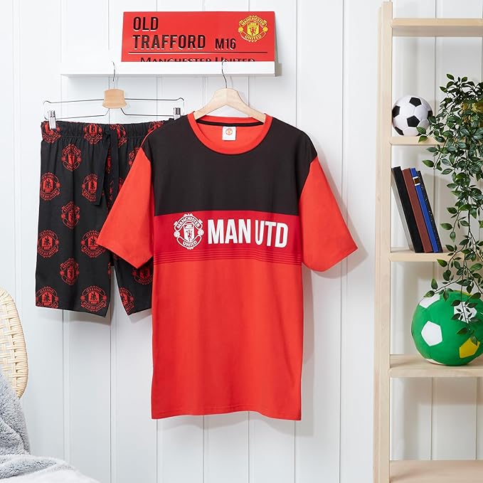 manchester-united-pyjama-homme-short-taille-l-respirant image 4