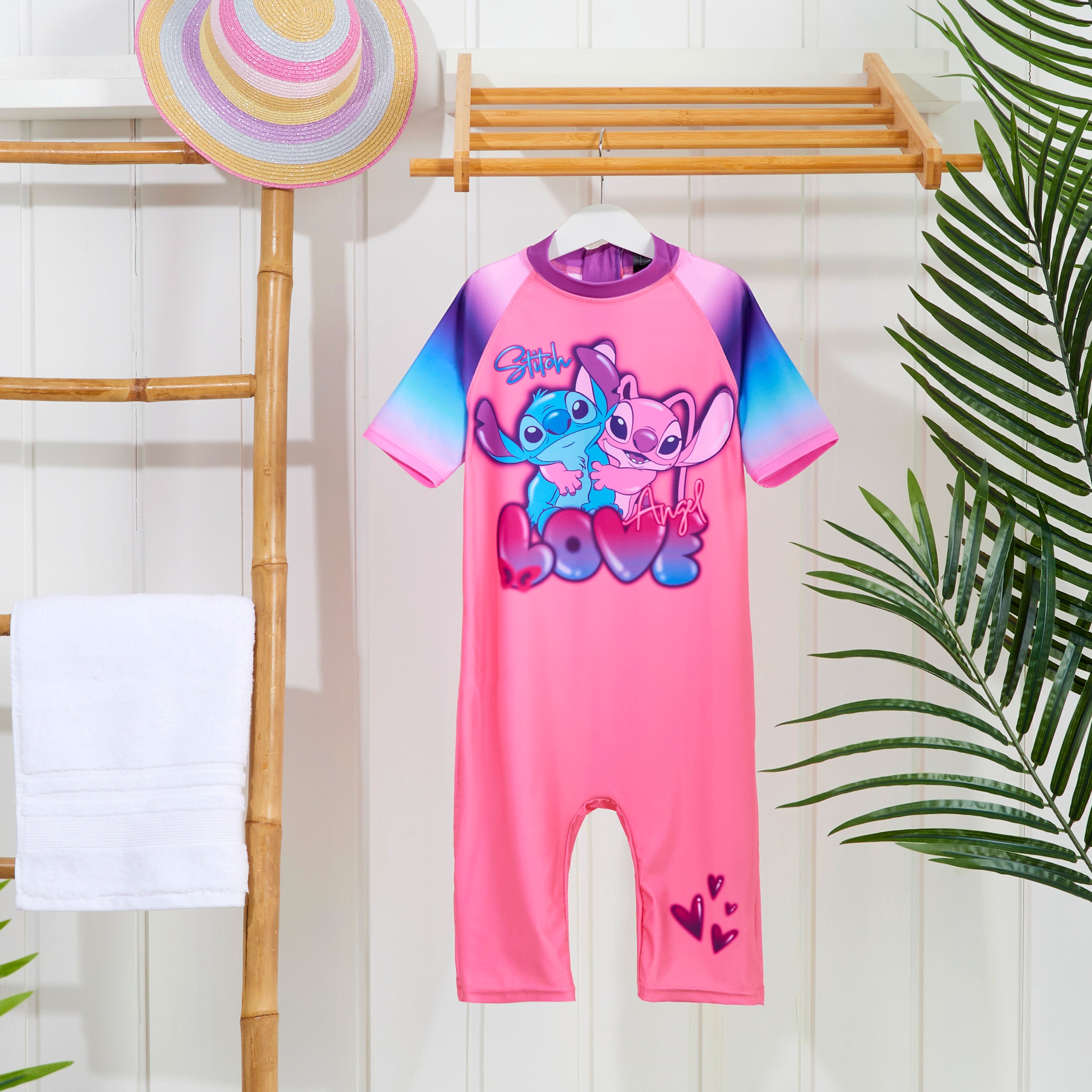disney-maillot-une-pi-ce-fille-extensible-stitch-ariel-elsa image 2