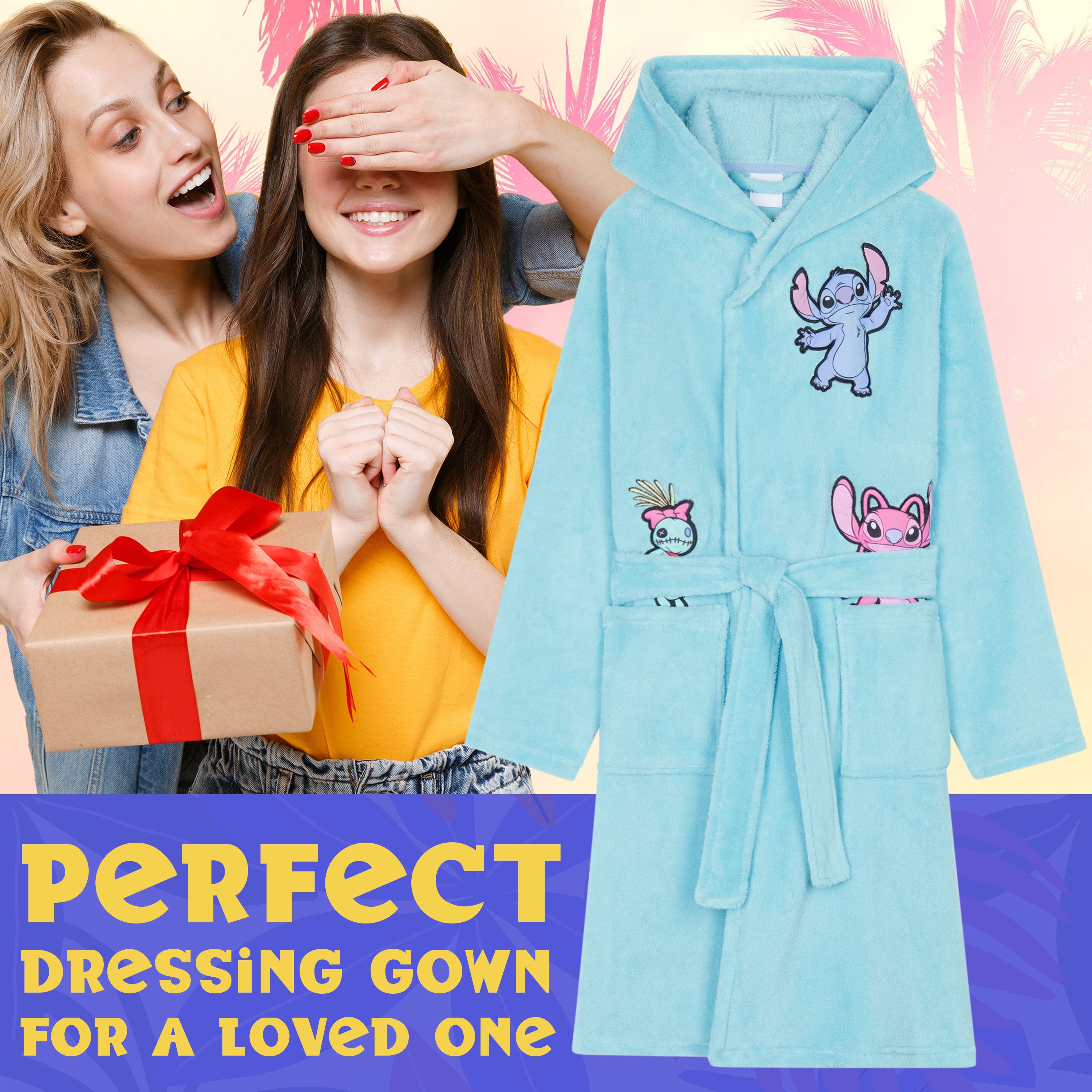 disney-stitch-peignoir-fille-polaire-capuche-9-10-ans image 3
