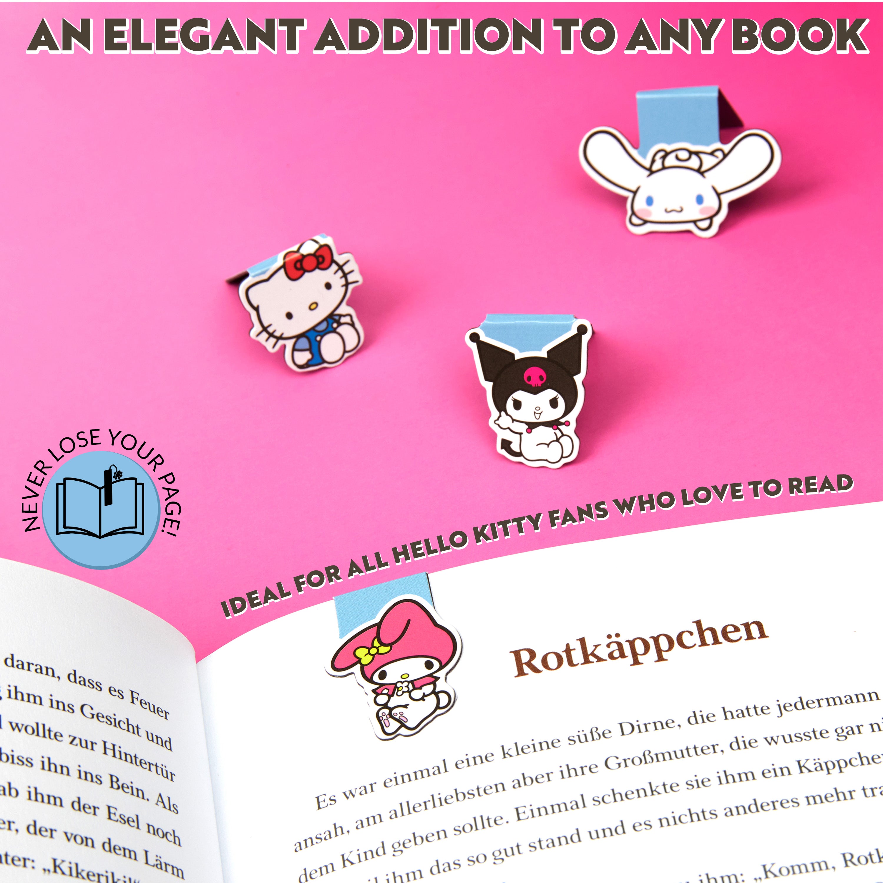 hello-kitty-marque-pages-magn-tiques-lot-4-kawaii image 5