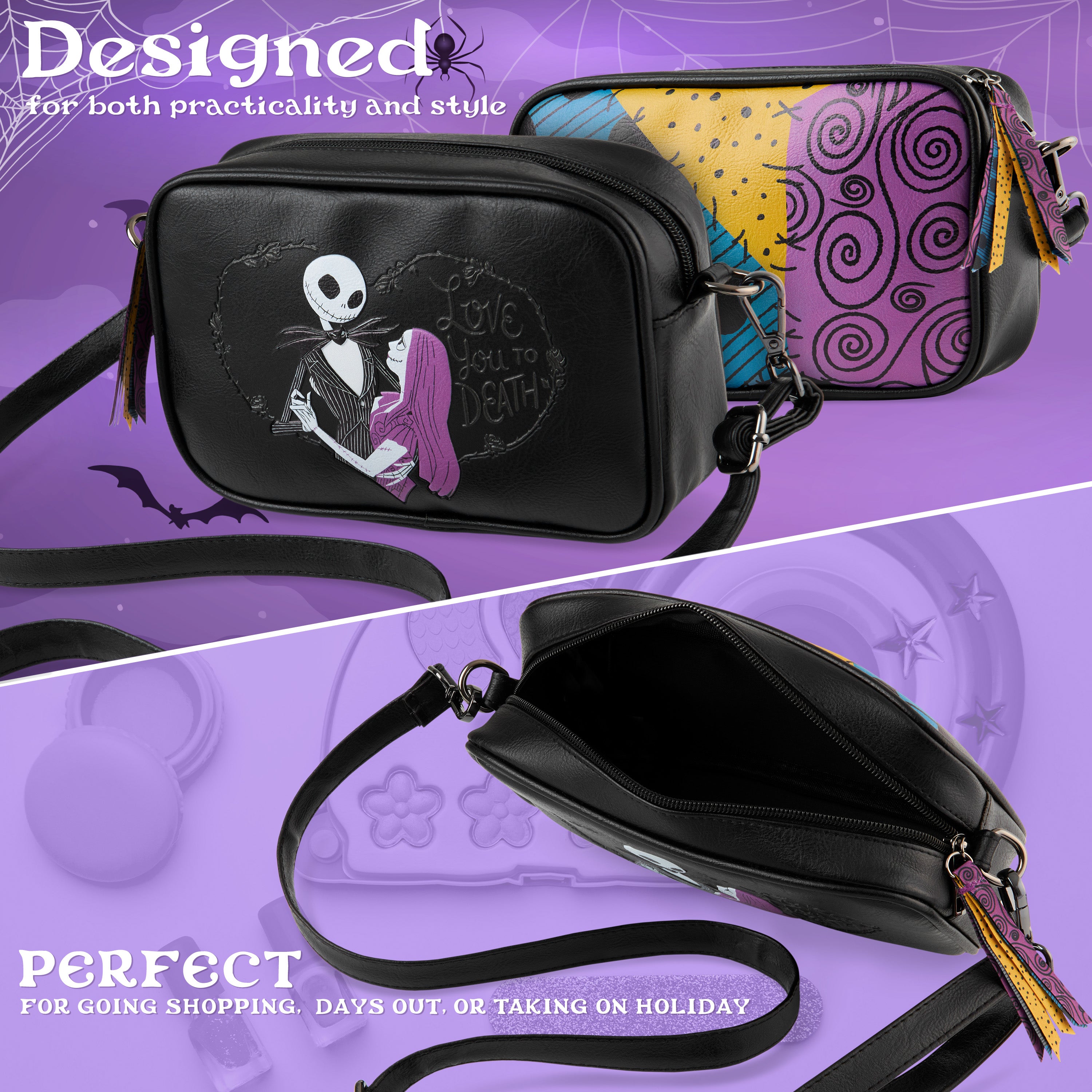 disney-girls-sac-bandouli-re-fille-noir-sangle-r-glable image 4