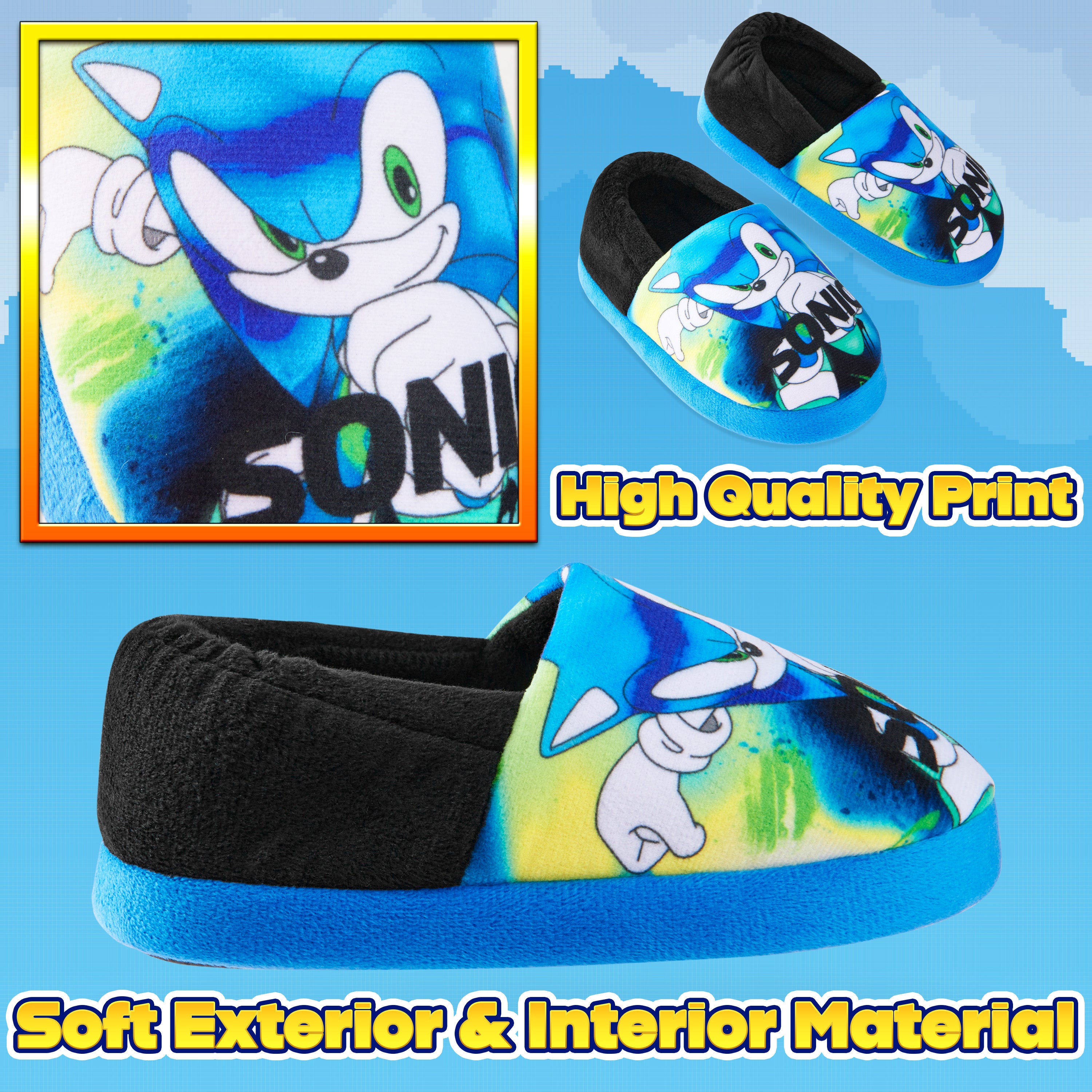 sonic-chaussons-gar-on-3d-chauds-antid-rapants-taille-30 image 3