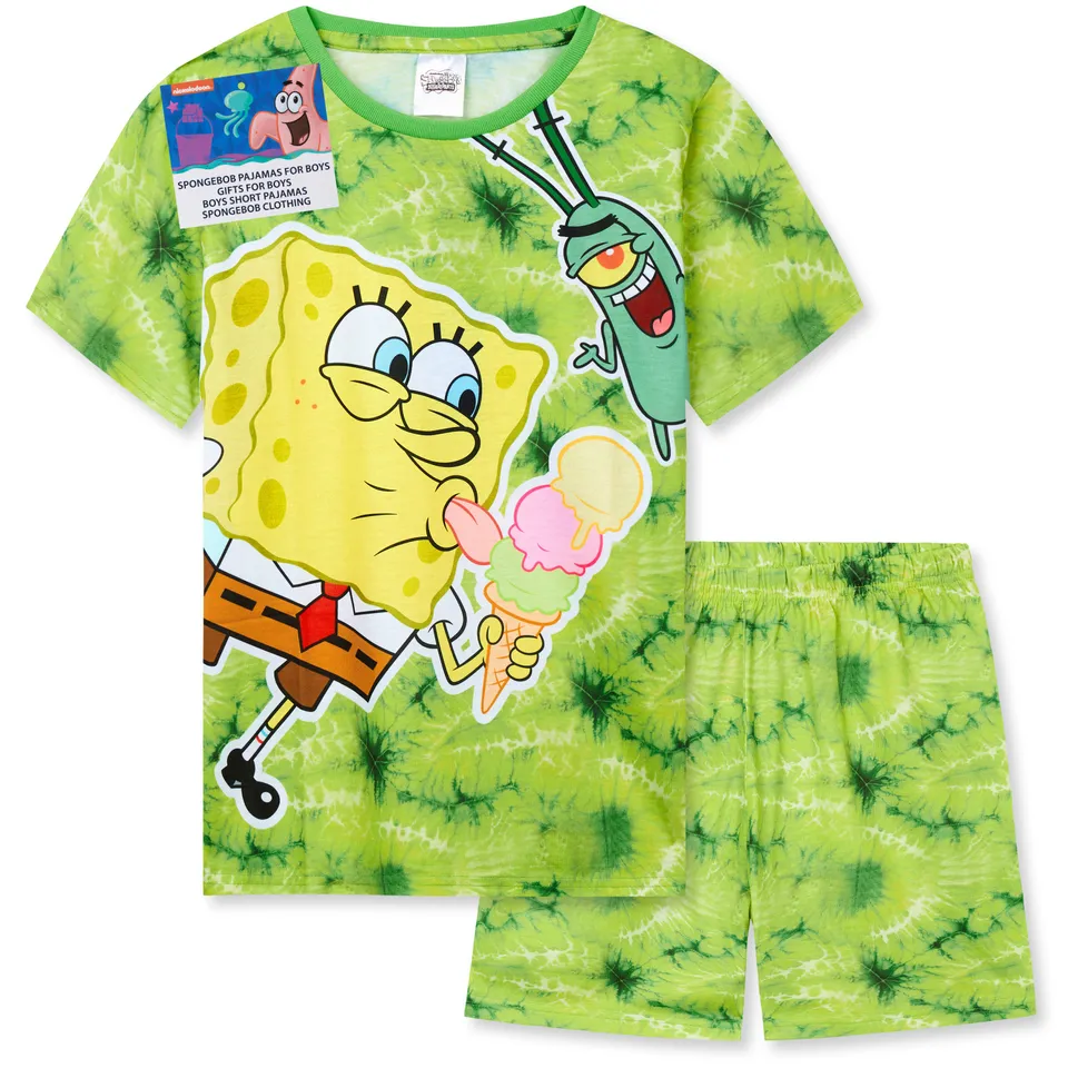 bob-l-ponge-pyjama-gar-on-short-t-7-8-ans image 1