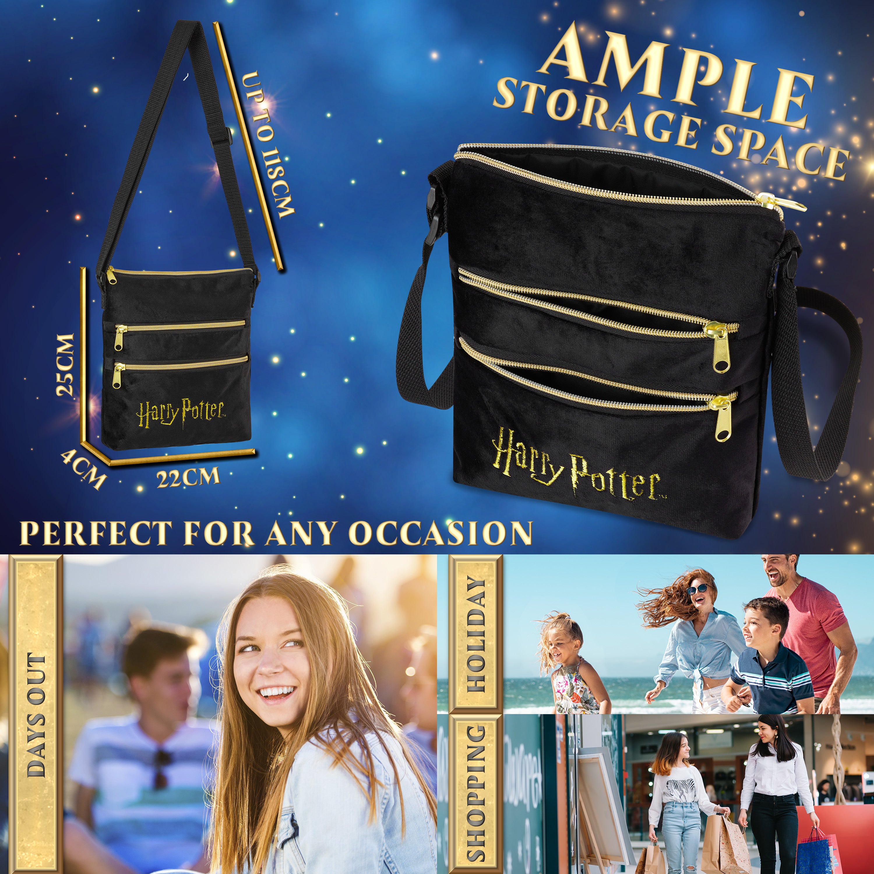 harry-potter-sac-bandouli-re-femme-fille-25x22-cm-zipp image 5