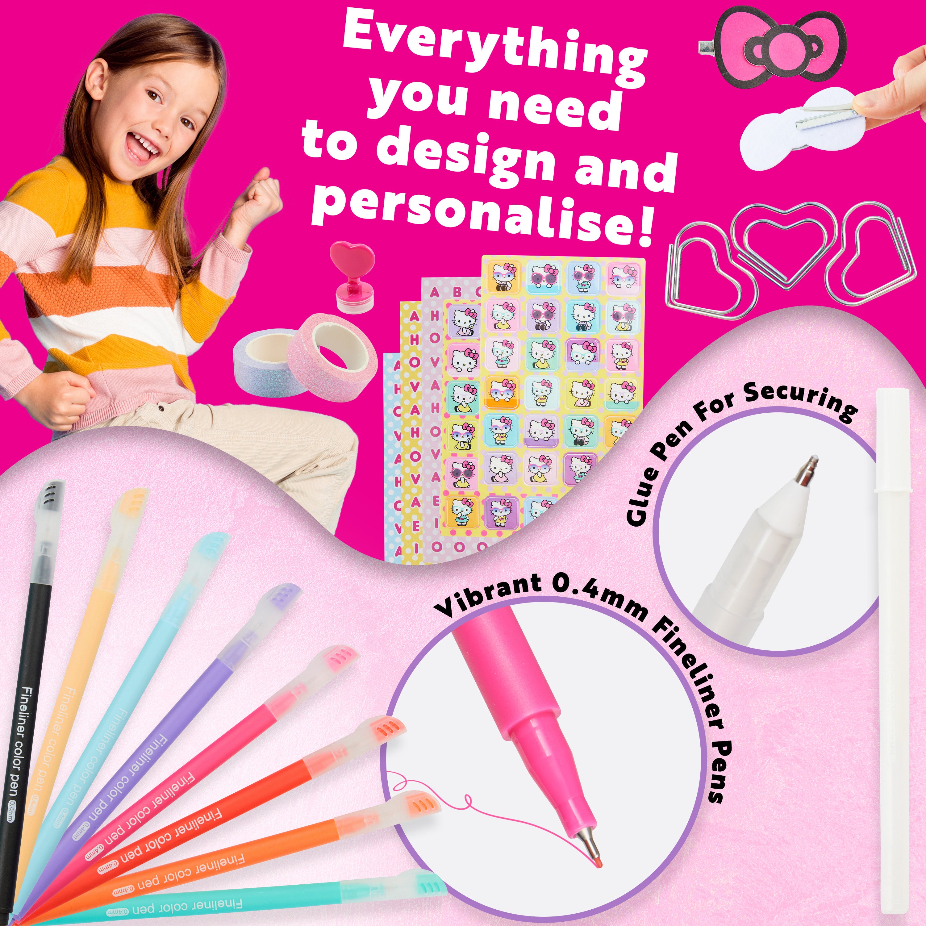 hello-kitty-kit-journal-diy-a5-stickers-et-feutres-kawaii image 4