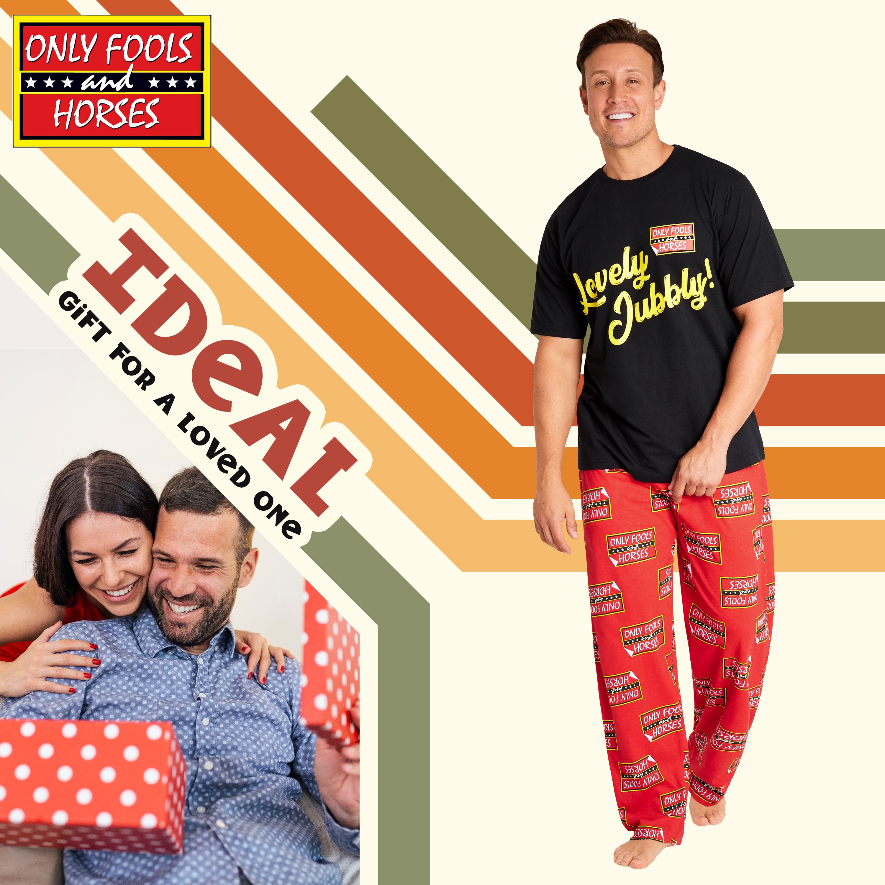 only-fools-and-horses-pyjama-homme-coton-t-shirt-pantalon-taille-l image 2