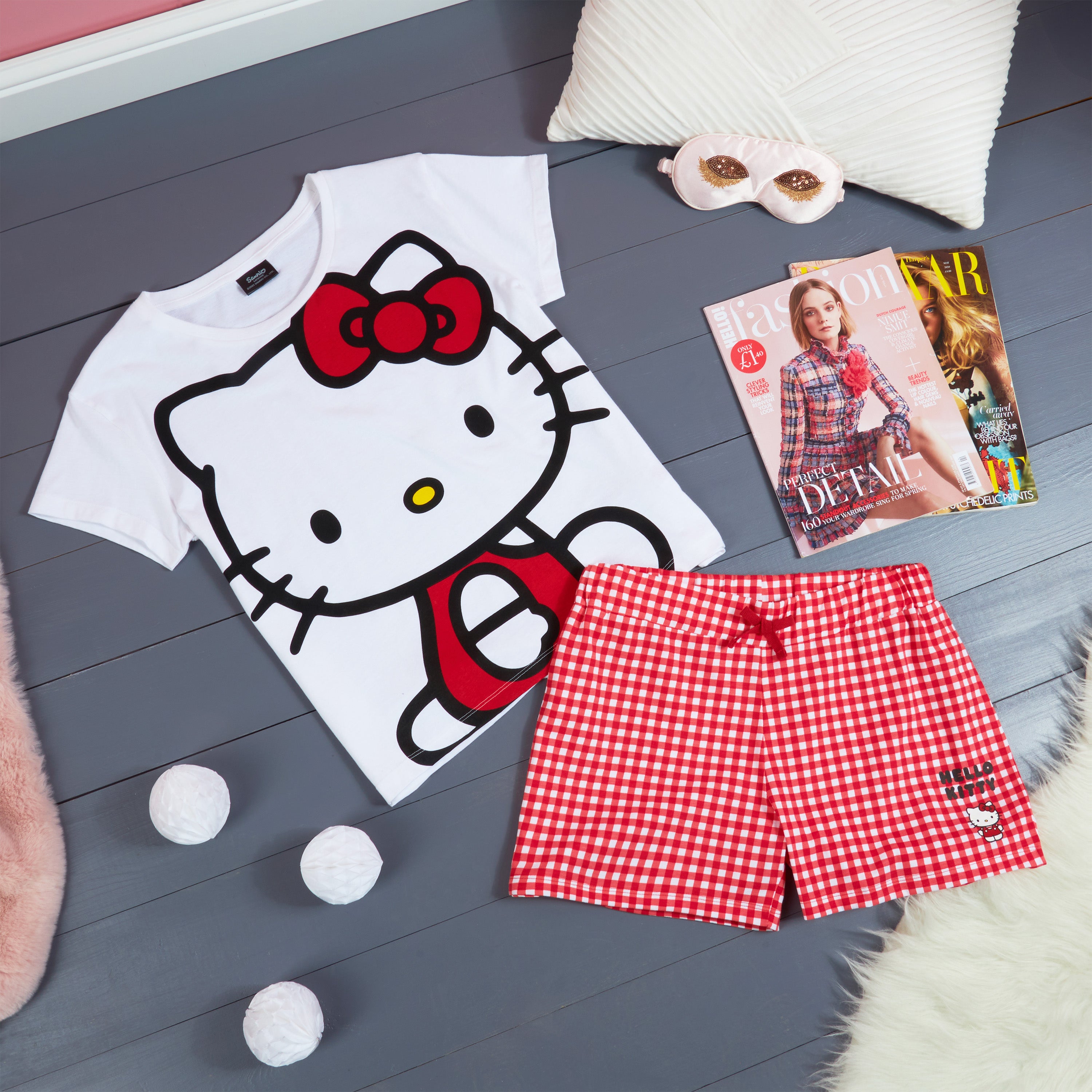 hello-kitty-pyjama-femme-short-manches-courtes-ensemble-nuit image 5