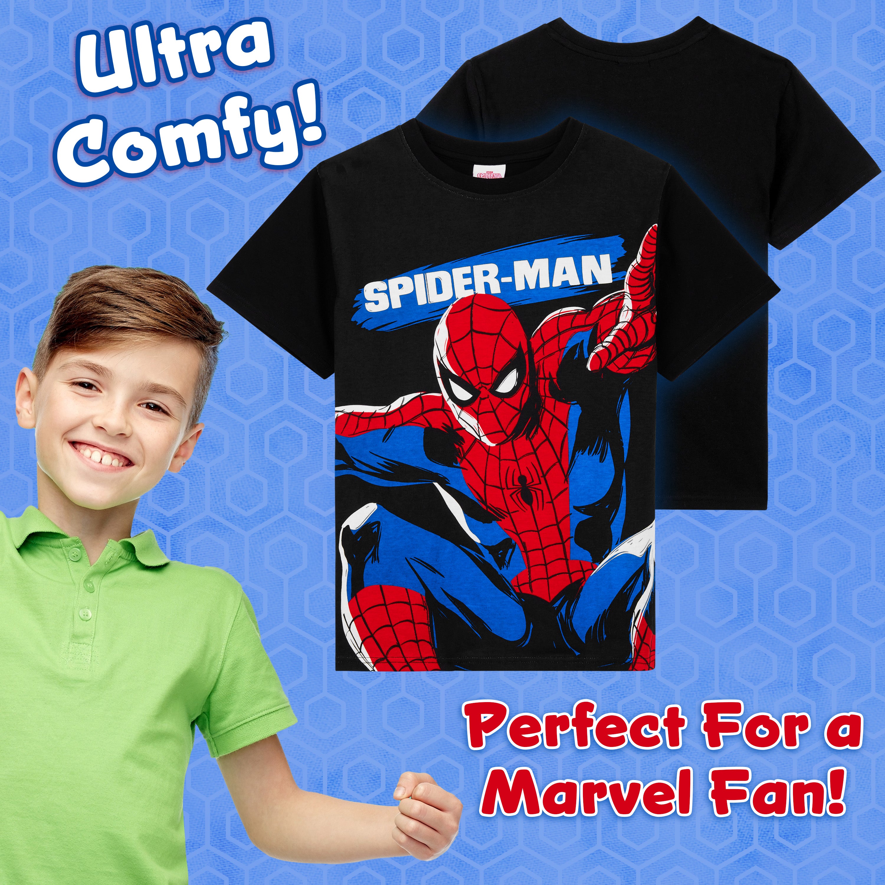 marvel-spiderman-pyjama-court-gar-on-t-shirt-short image 4