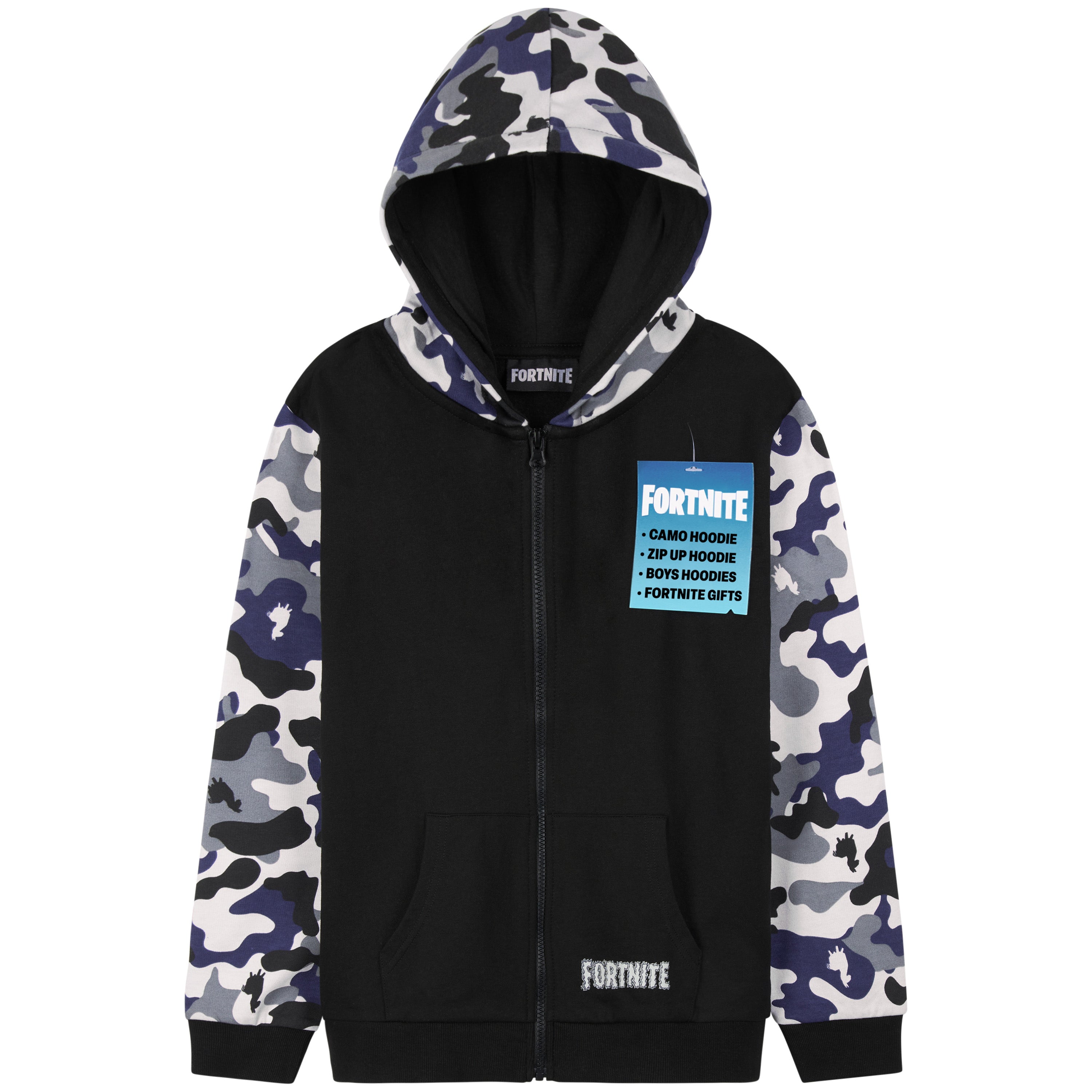 fortnite-sweat-gar-on-zipp-capuche-11-12-ans-gaming-poches image 1
