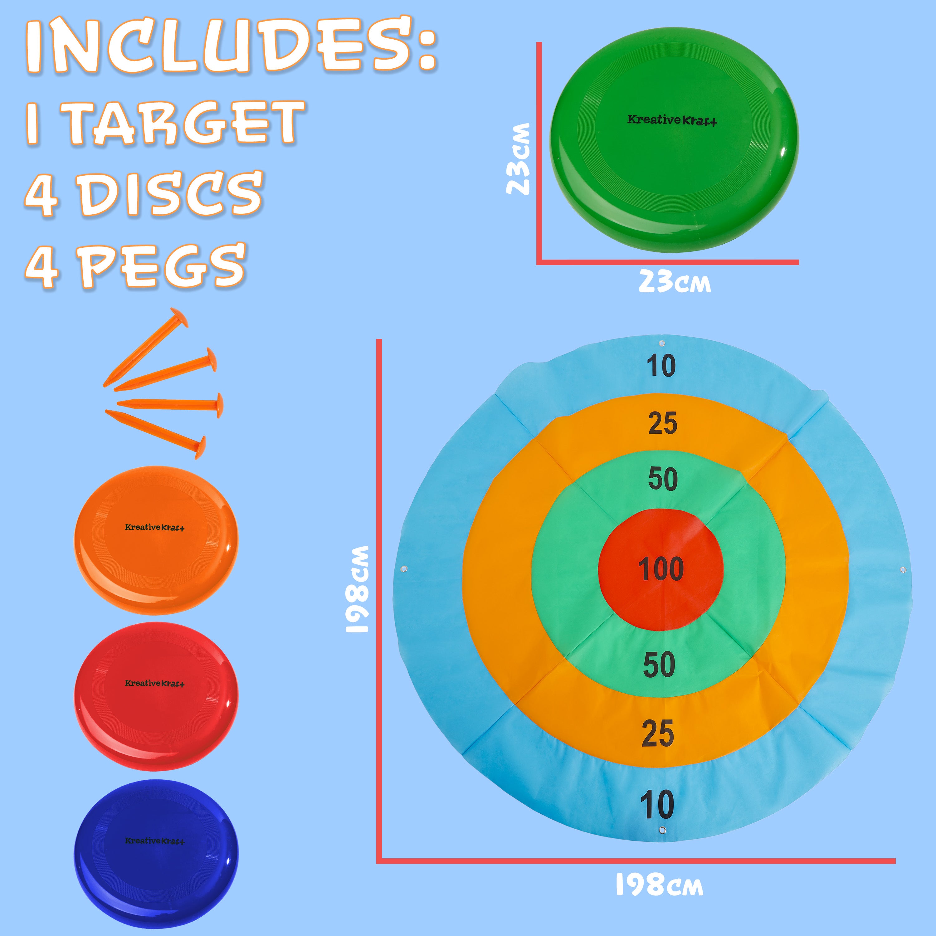 kreativekraft-disc-throwing-jeu-de-cible-disques-jardin image 6