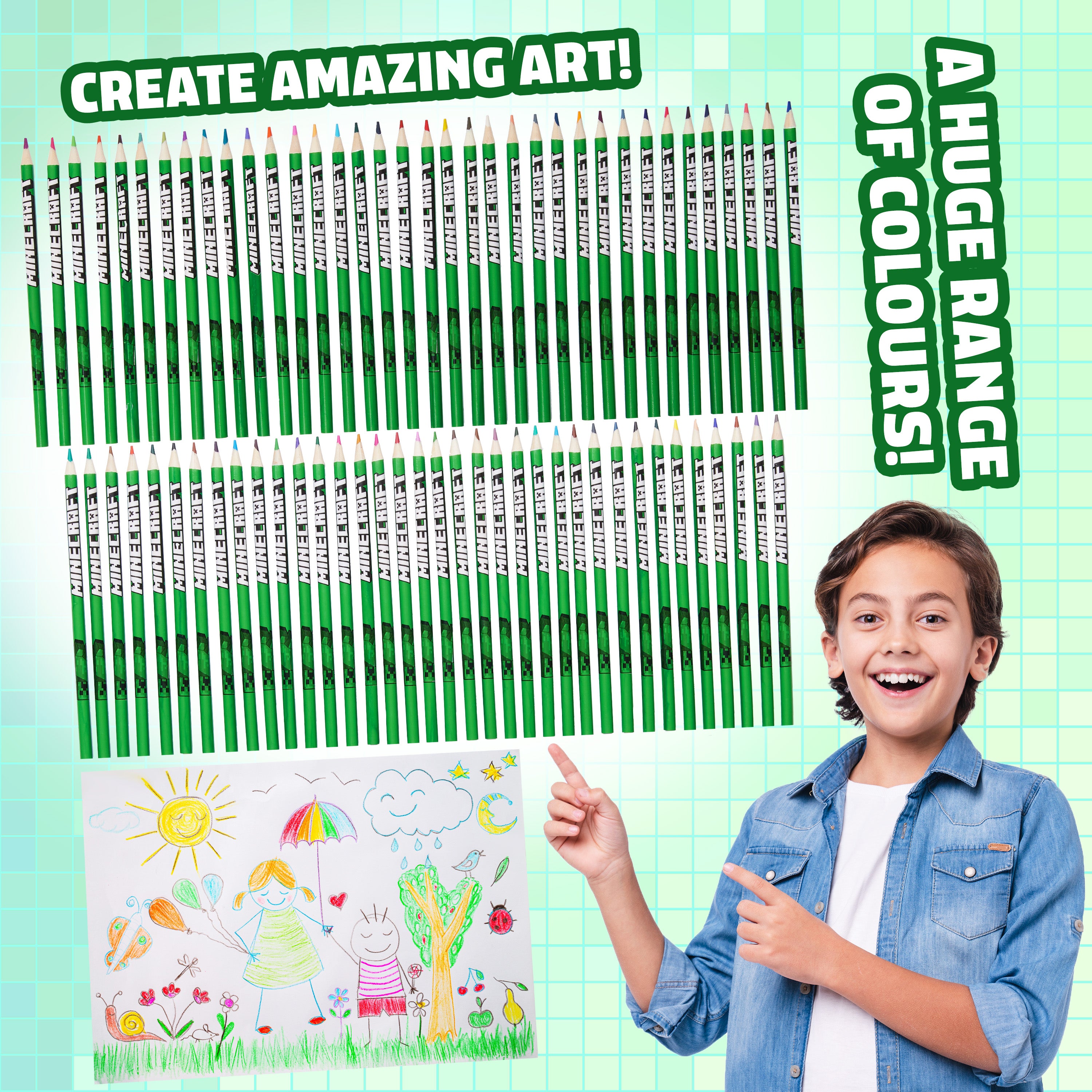coffret-72-crayons-couleur-minecraft-creeper-enfant image 4