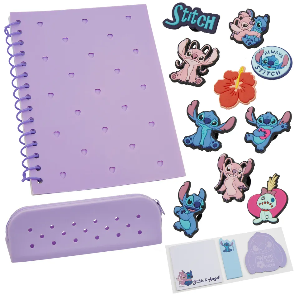 disney-stitch-coffret-papeterie-a5-carnet-trousse-pin-s image 1