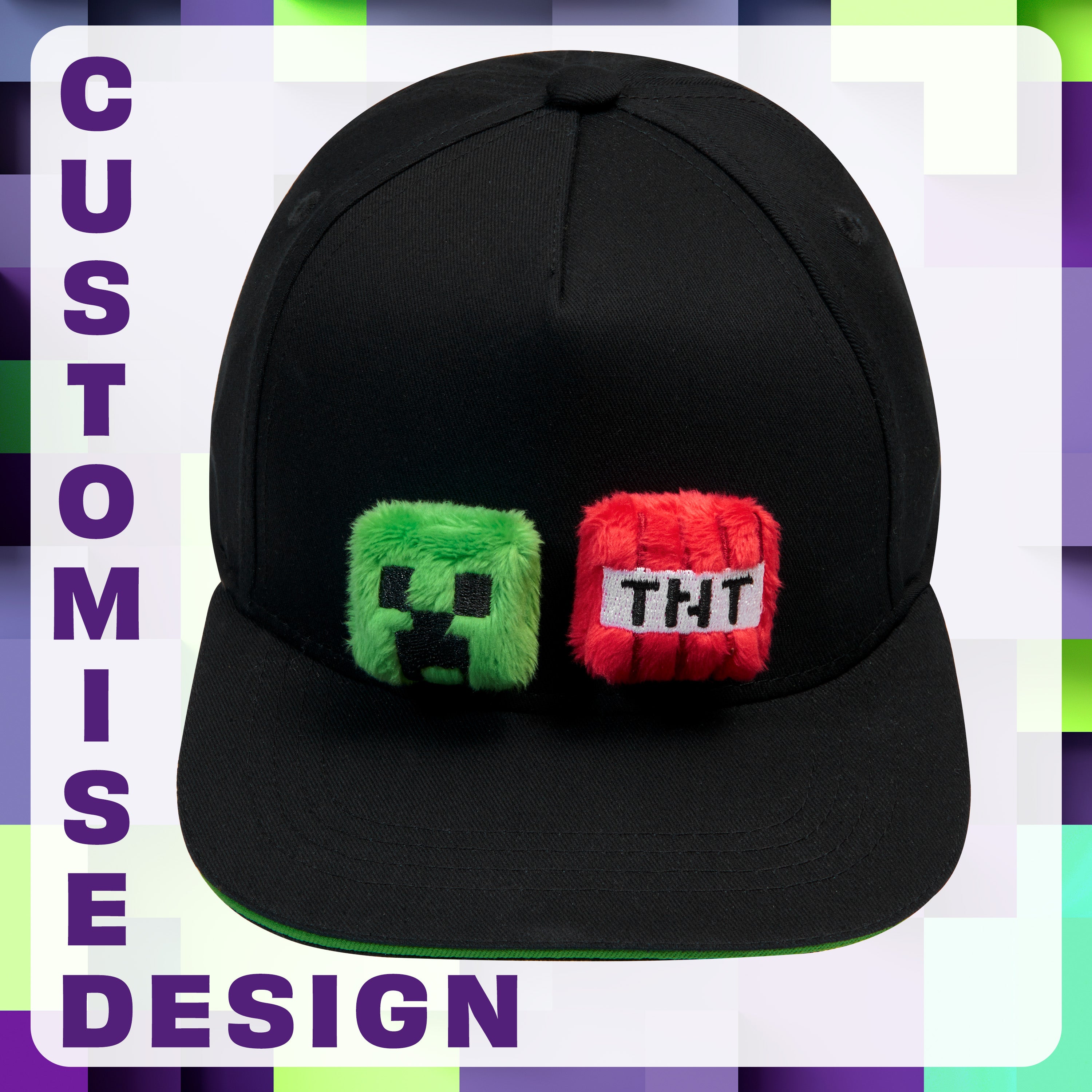 minecraft-casquette-baseball-gar-on-peluche-amovible-coton image 5