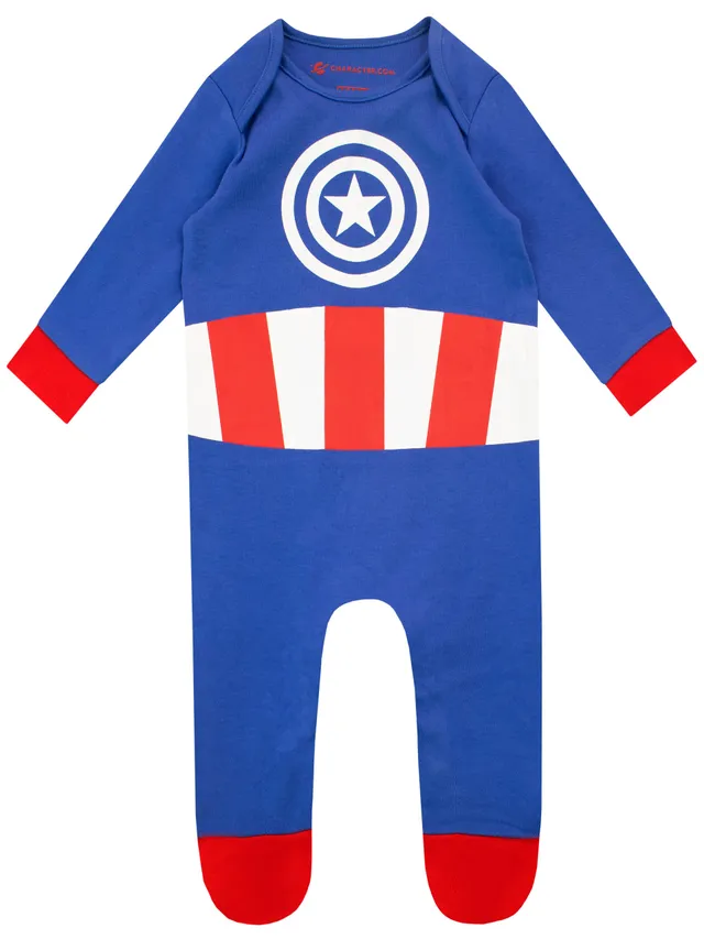 marvel-grenouill-re-b-b-captain-america-0-3-mois-coton image 1