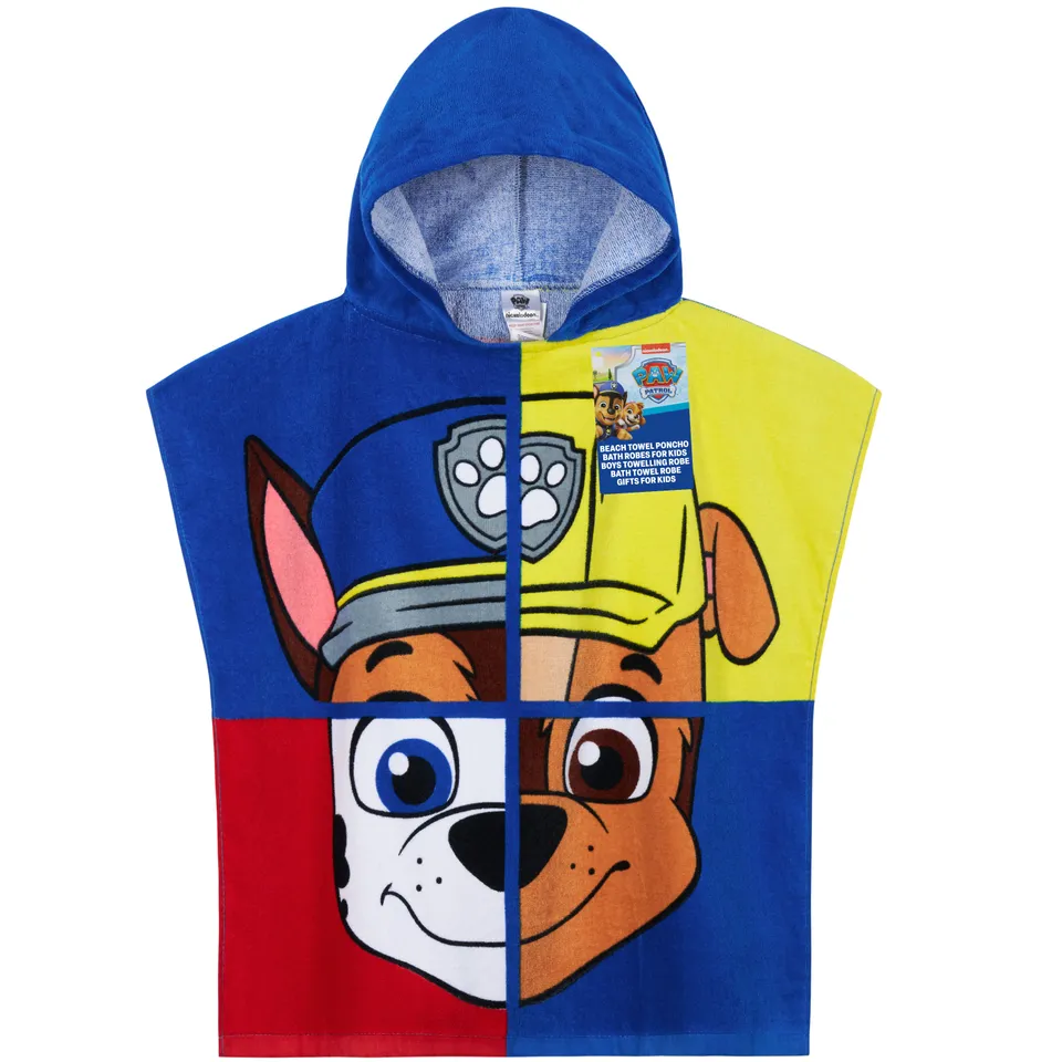 pat-patrouille-serviette-capuche-enfant-poncho-bleu-2-6-ans image 1
