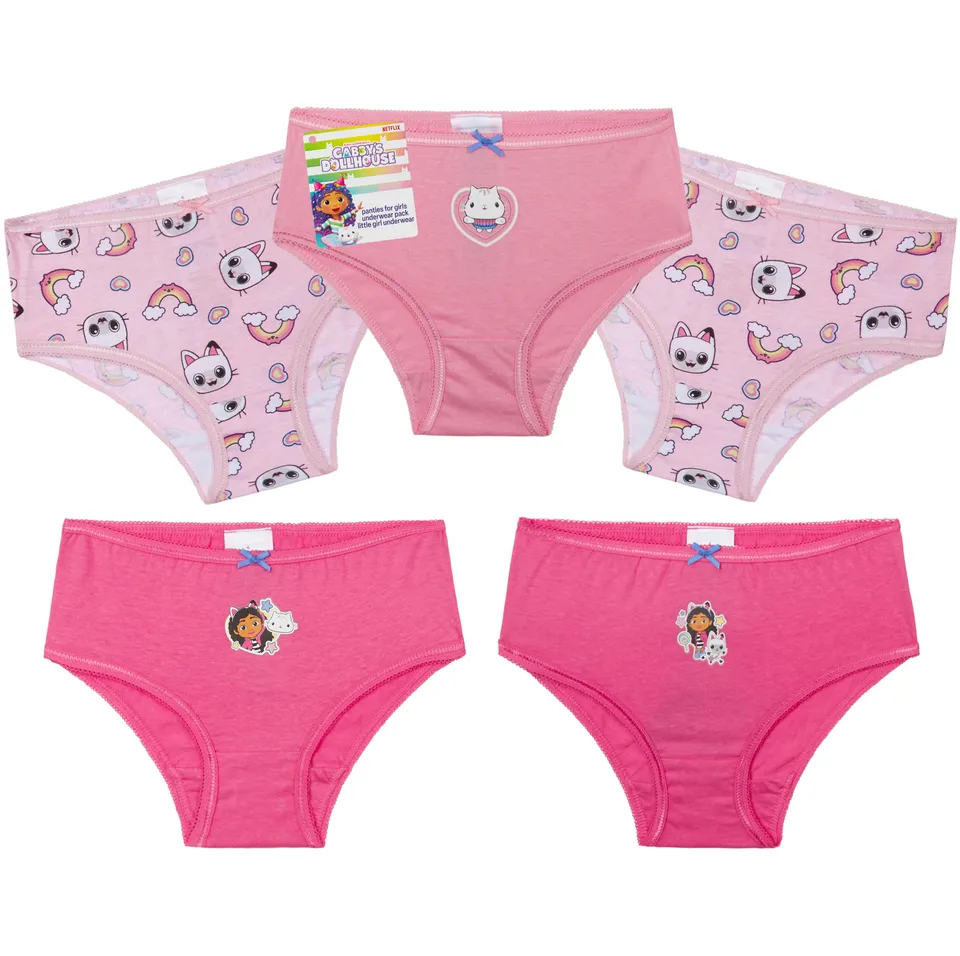 gabby-s-dollhouse-culottes-fille-lot-5-coton-respirant image 1