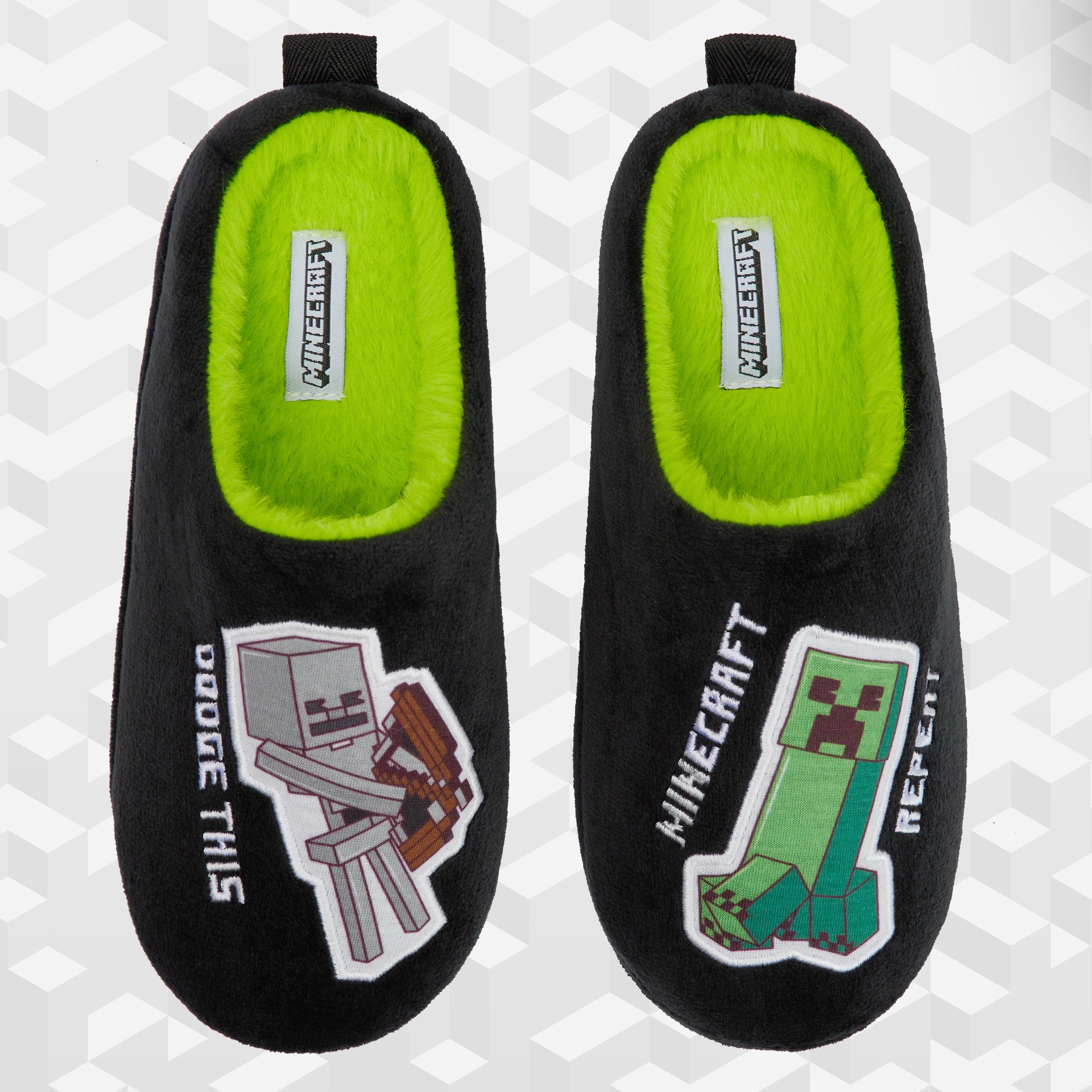 minecraft-chaussons-gar-on-creeper-chaud-antid-rapant image 2