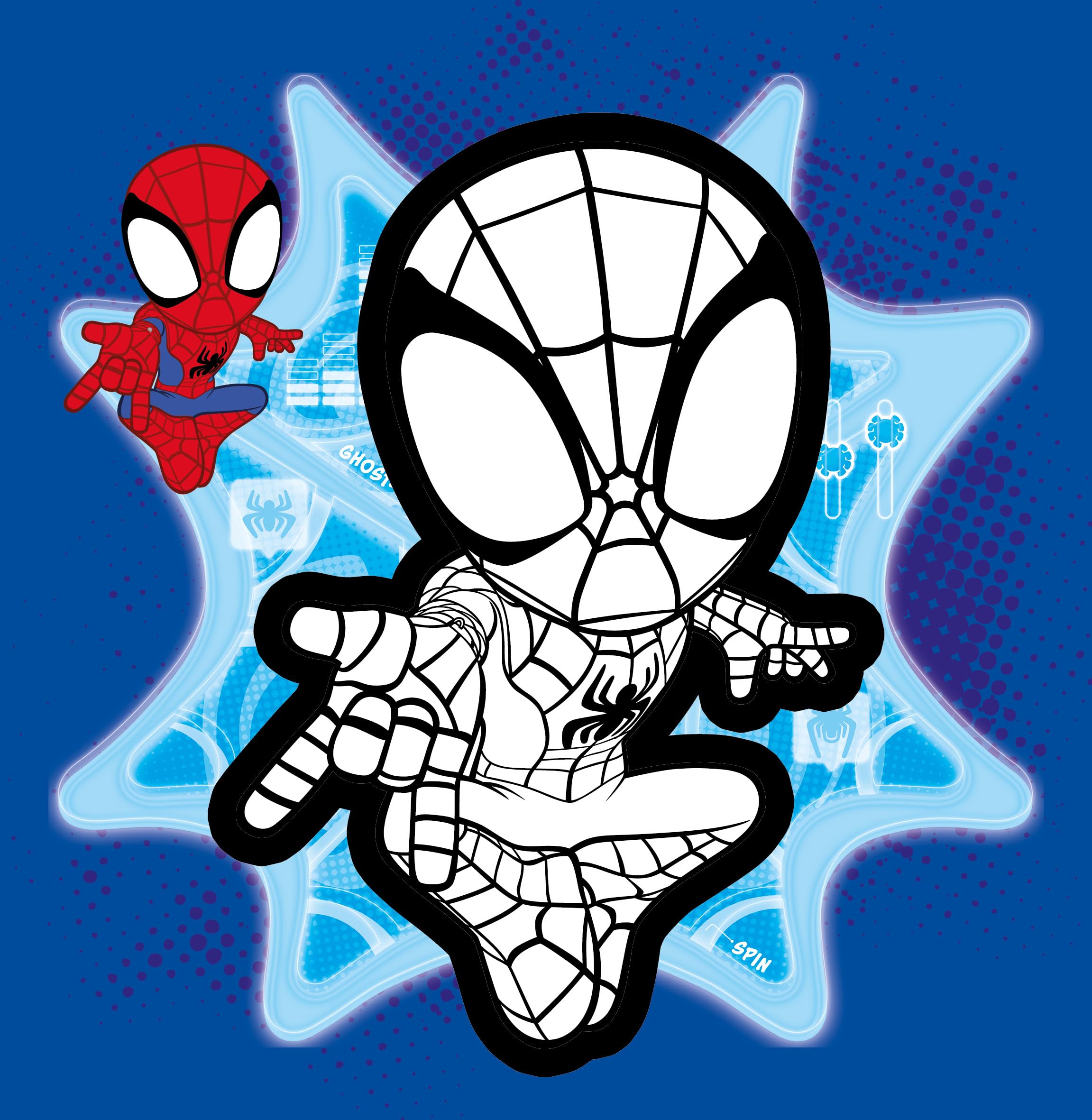 marvel-spidey-je-colorie-sans-d-border-livre-coloriage-3-ans-relief image 1