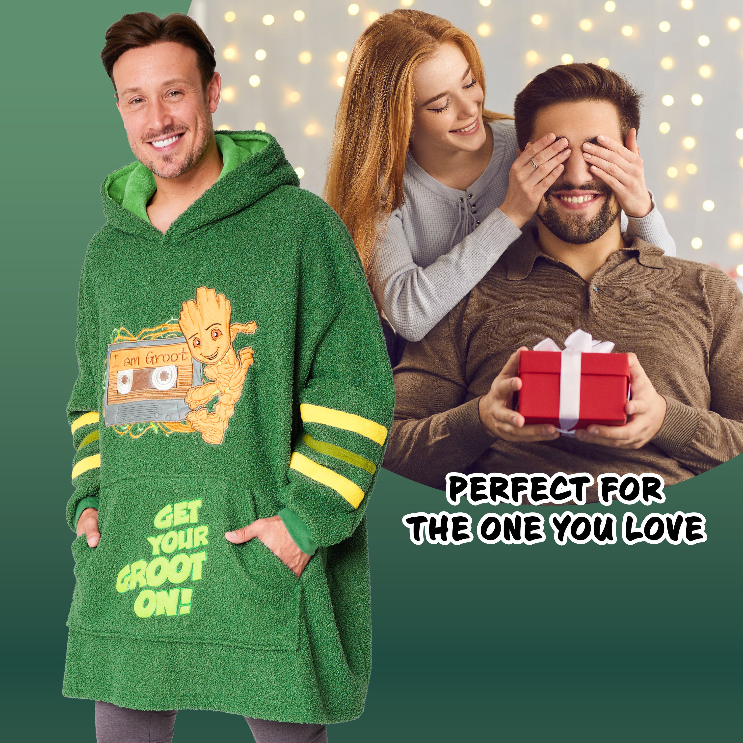 marvel-groot-sweat-plaid-oversize-homme-polaire-taille-unique image 2