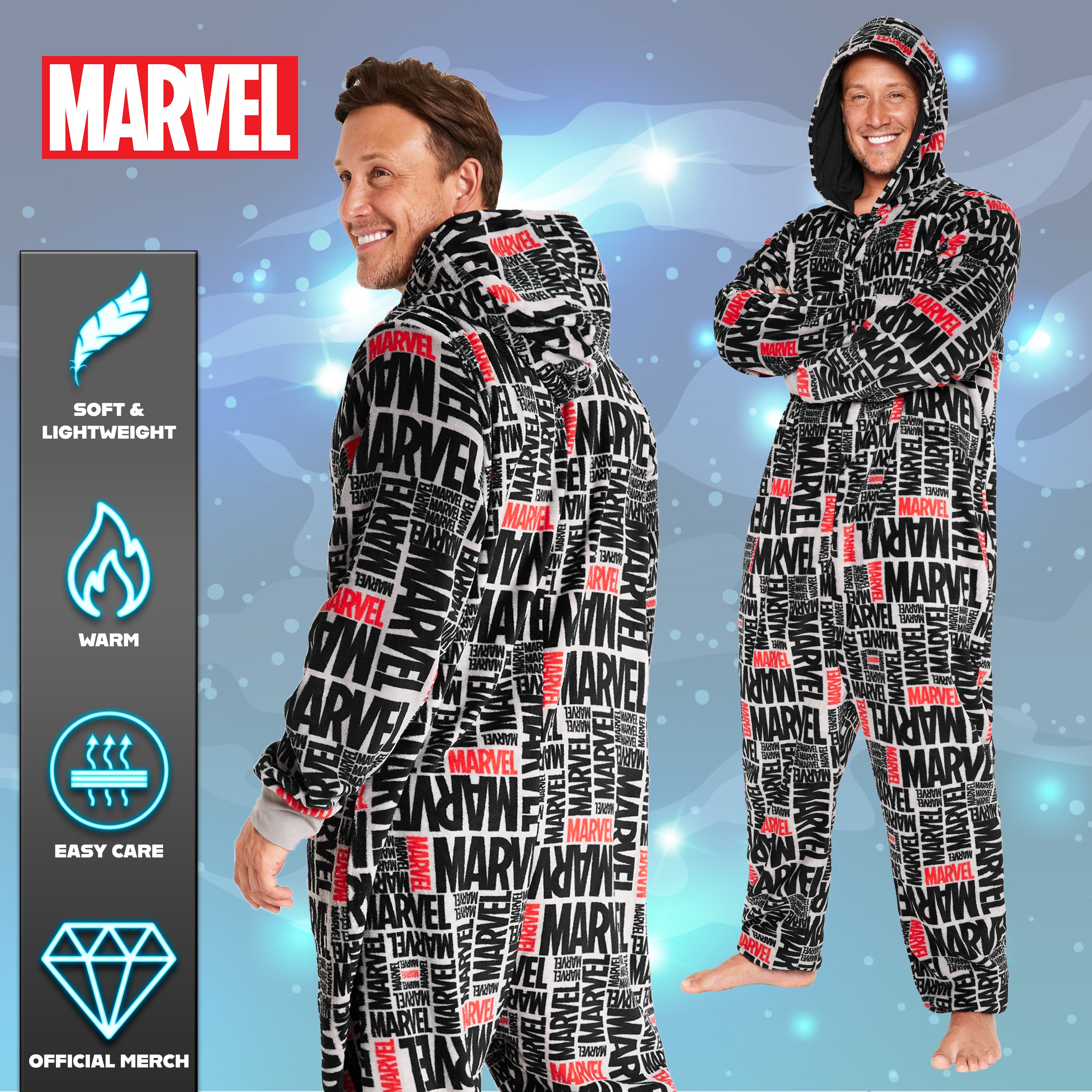 marvel-combinaison-homme-polaire-capuche-imprim-total image 4