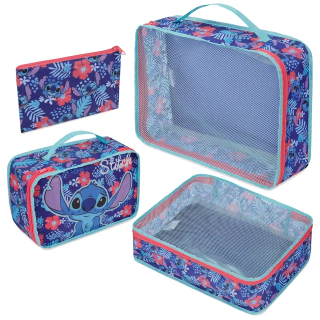 disney-stitch-set-4-organisateurs-valise-navy-cubes-trousse image 1