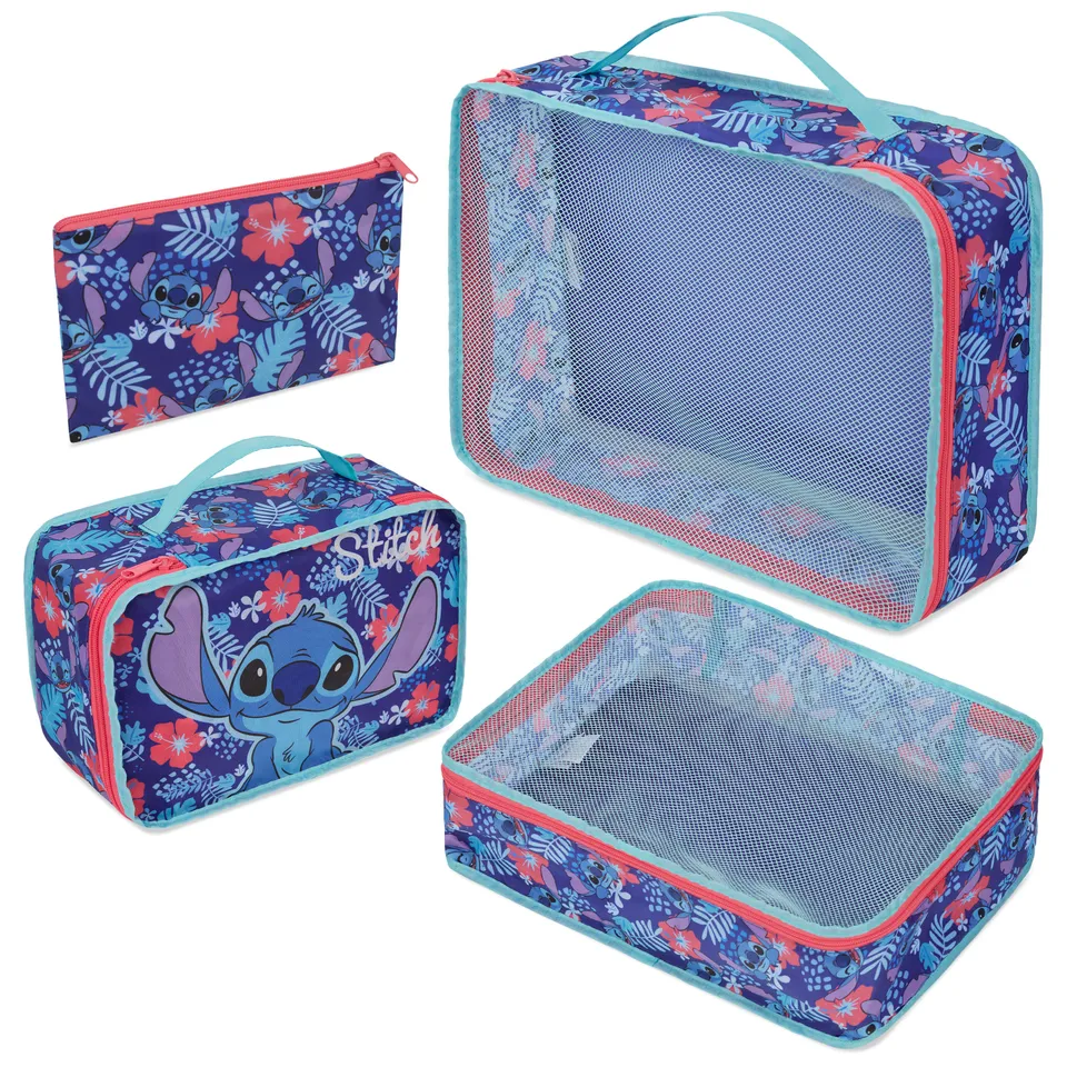 disney-stitch-set-4-organisateurs-valise-navy-cubes-trousse image 1
