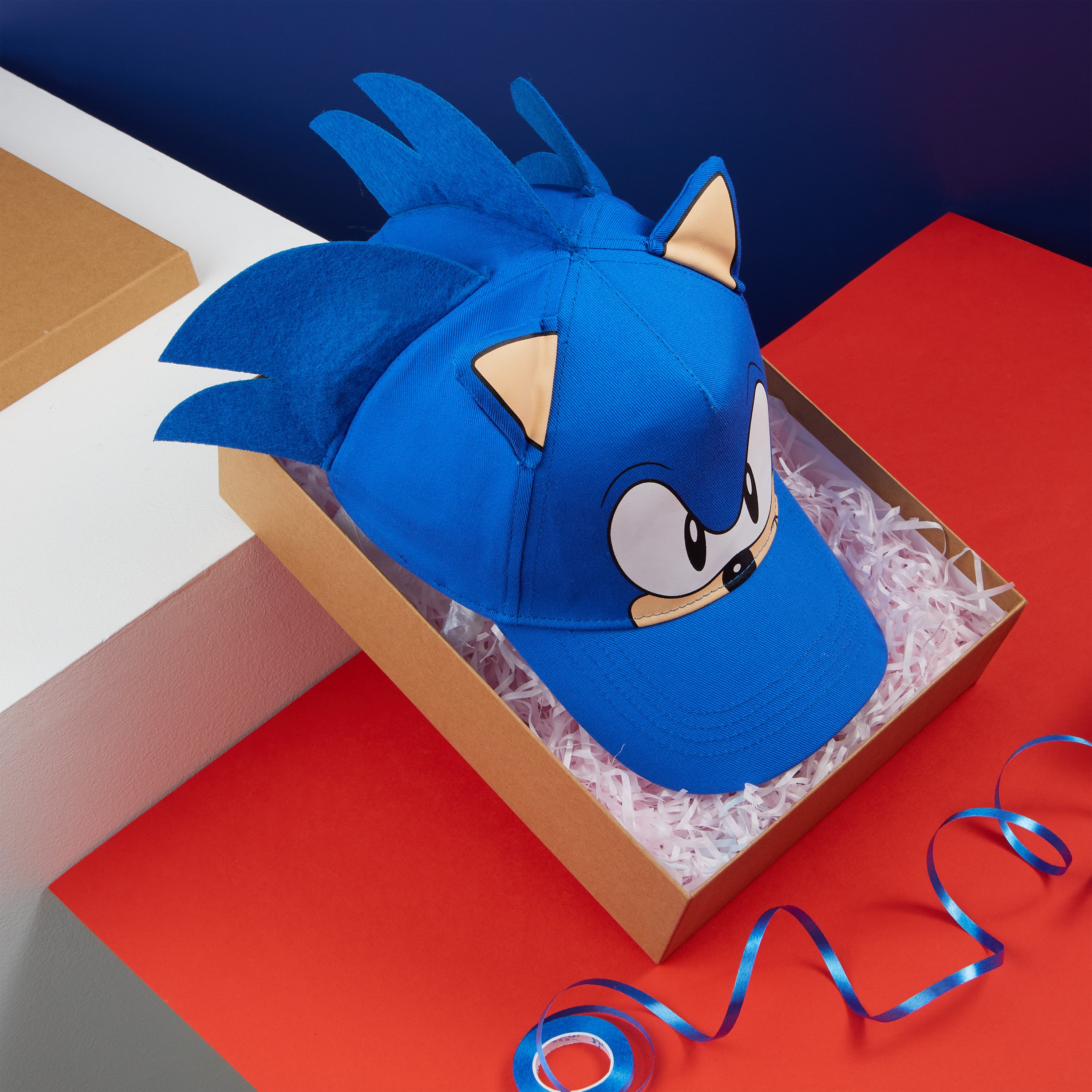 sonic-casquette-gar-on-3d-bleue-coton-r-glable-taille-unique image 2