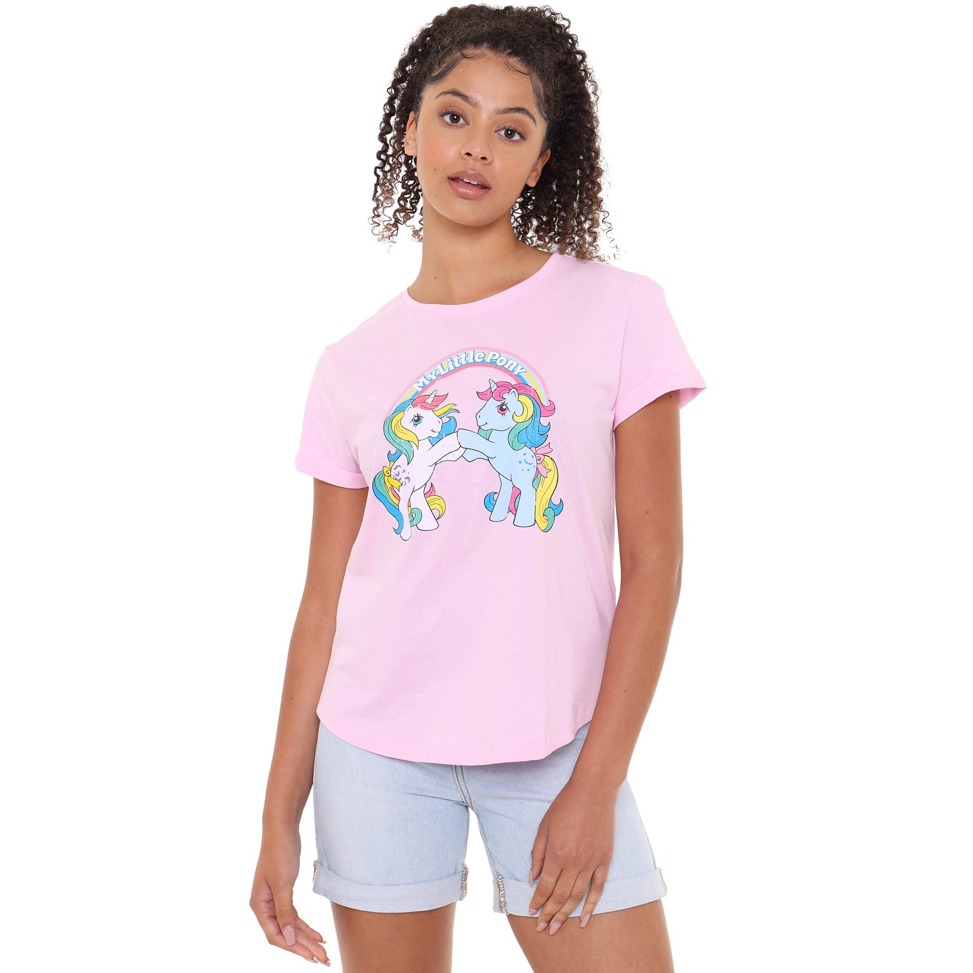 my-little-pony-bright-rainbow-t-shirt-femme-rose-clair image 2