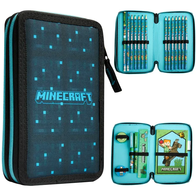 get-trend-minecraft-trousse-garnie-enfant-compartiments image 1