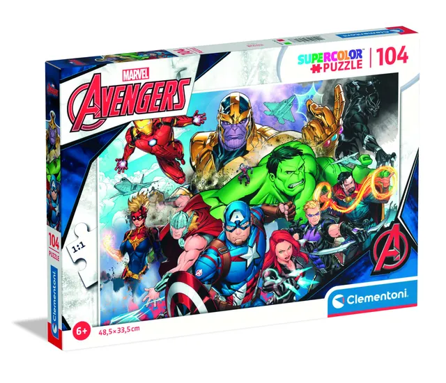 clementoni-avengers-puzzle-enfant-104-pi-ces-supercolor-6-8-ans image 1