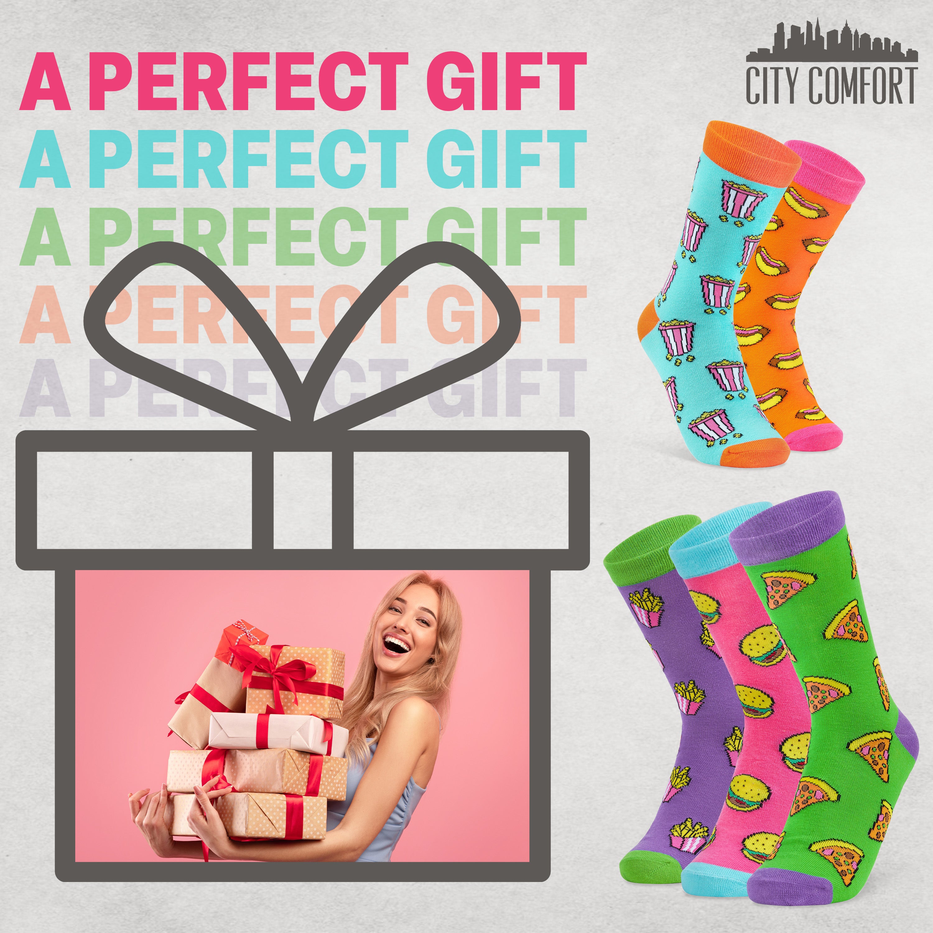 get-trend-citycomfort-chaussettes-femme-5-paires-couleurs-vives image 3