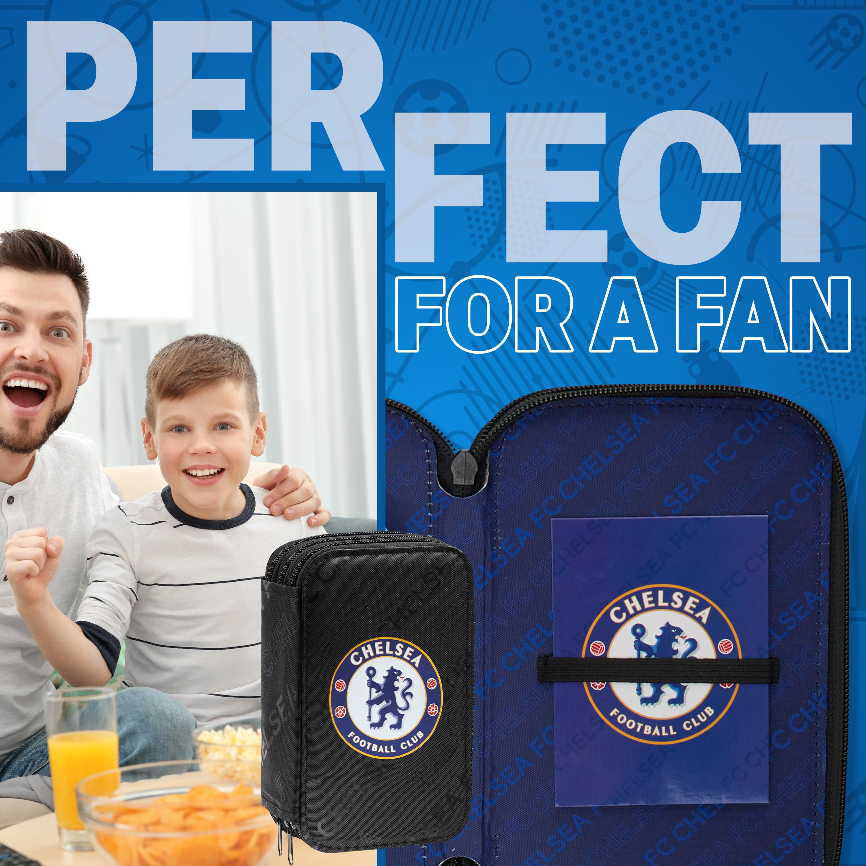 chelsea-fc-trousse-garnie-enfant-3-compartiments-foot image 5
