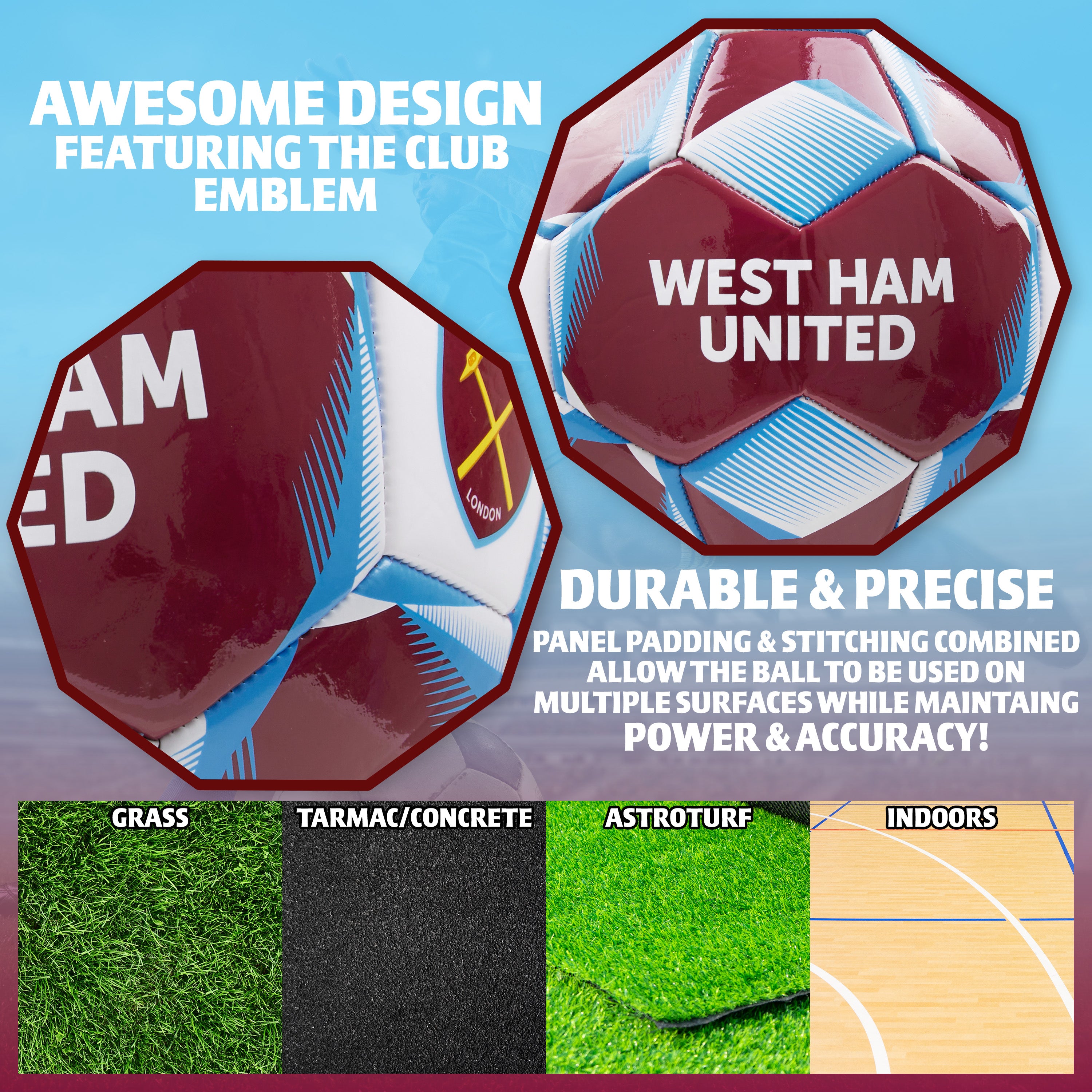 west-ham-united-ballon-de-foot-taille-5-officiel-adulte image 5