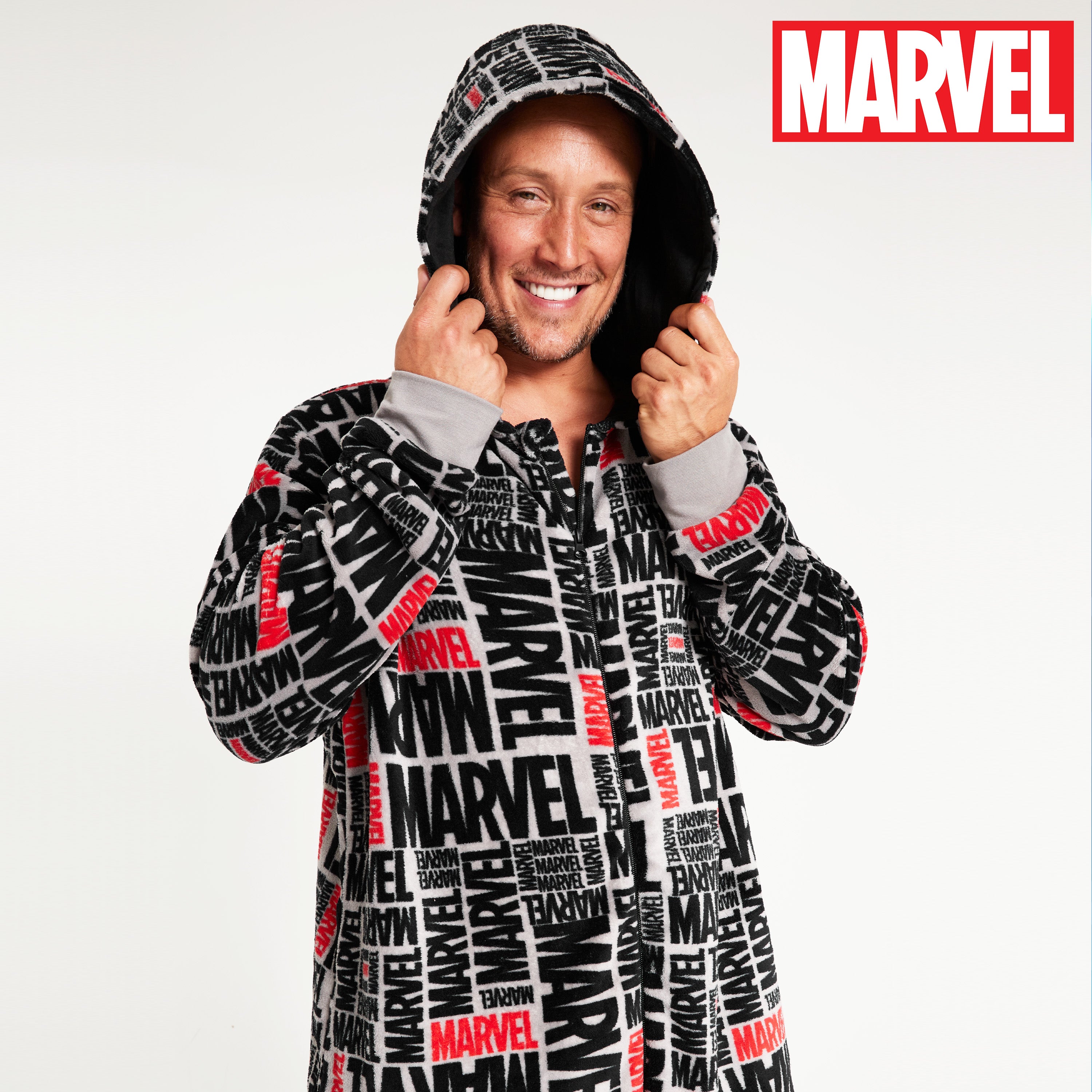 marvel-combinaison-homme-polaire-capuche-imprim-total image 3