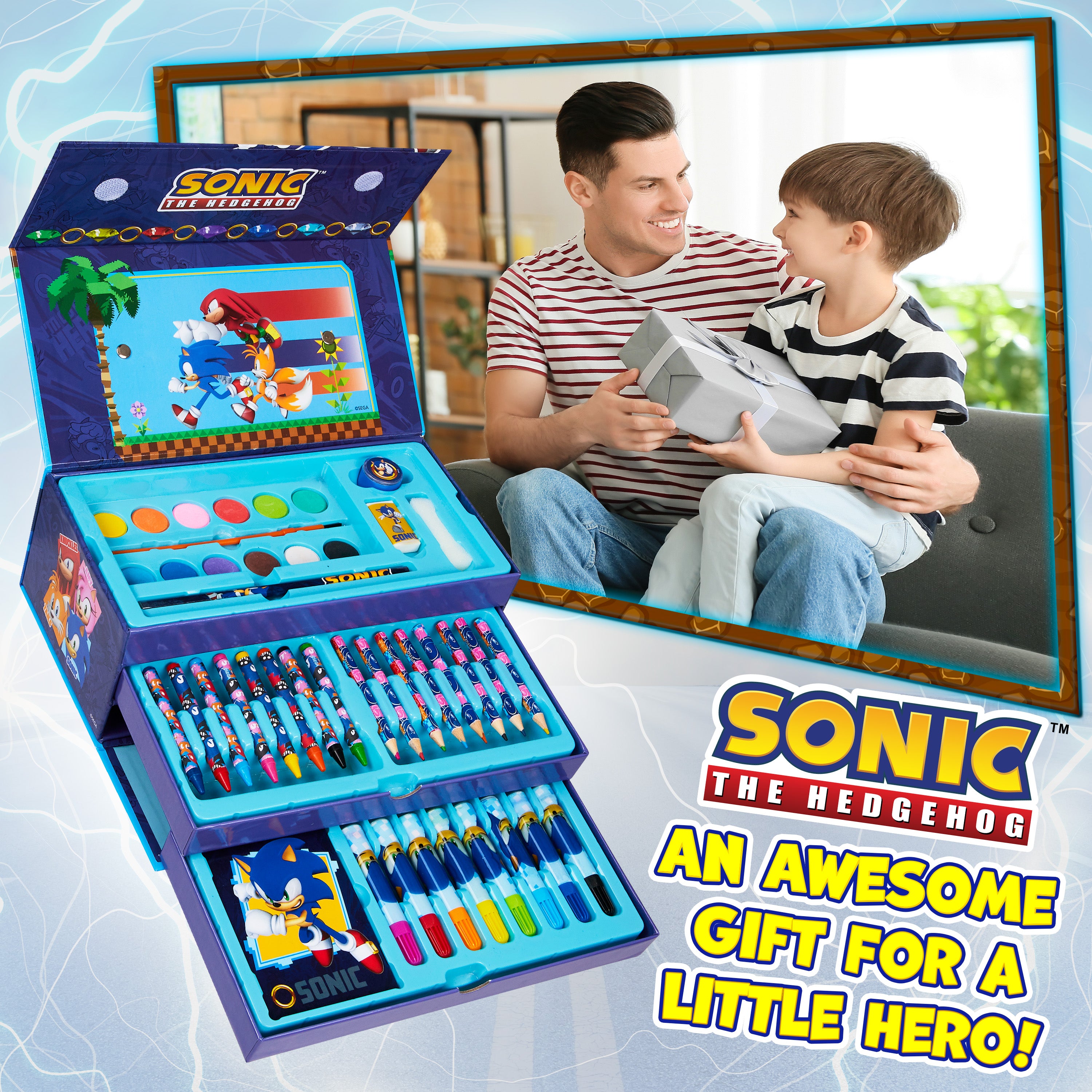 sonic-coffret-dessin-enfant-40-pi-ces-valisette-art image 2