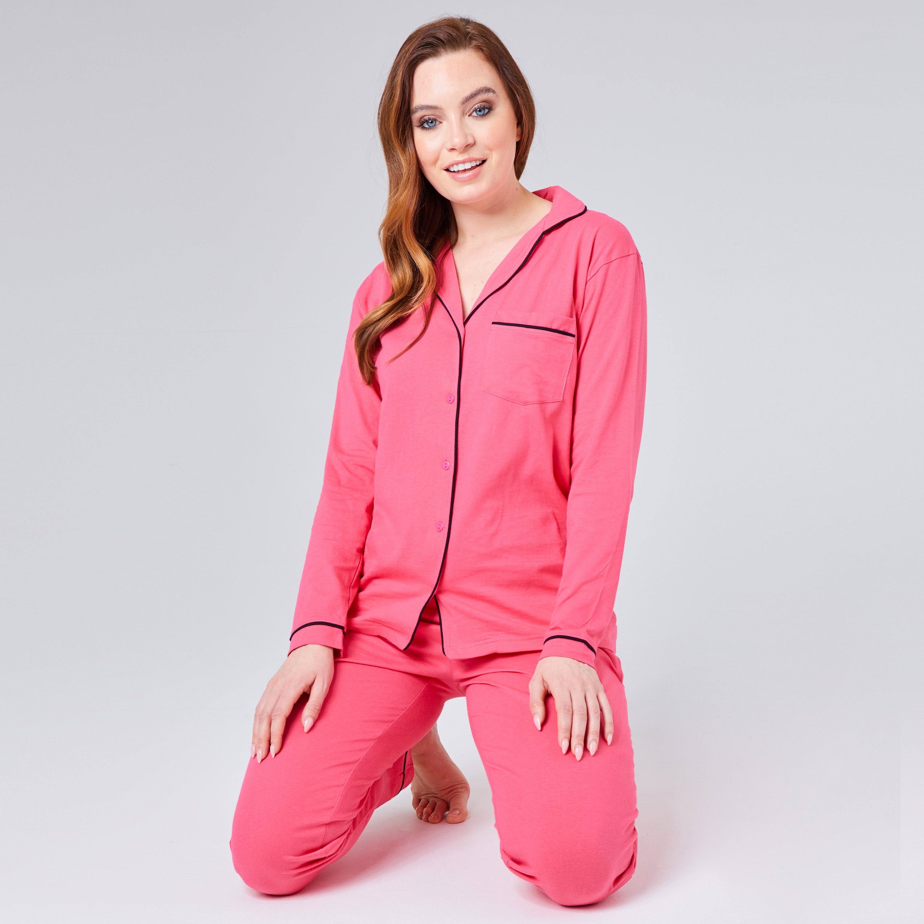 get-trend-women-pyjama-femme-coton-rose-taille-m image 3