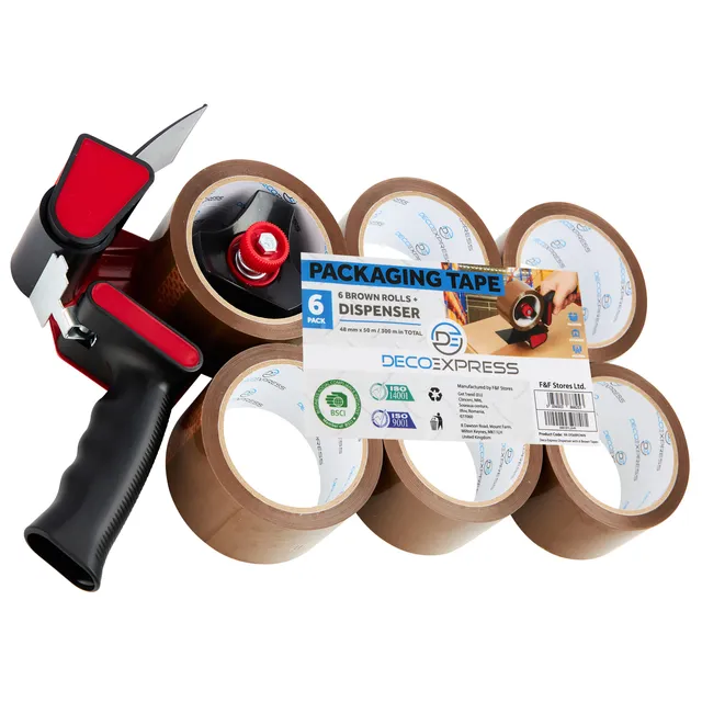 get-trend-d-vidoir-ruban-adh-sif-pistolet-6-rouleaux-marron image 1