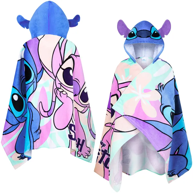 disney-stitch-serviette-capuche-enfant-poncho-bain-absorbant image 1