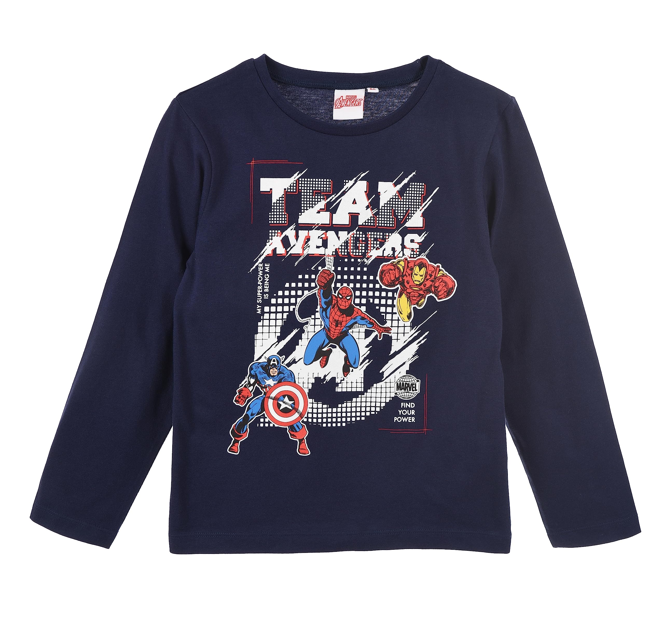 avengers-t-shirt-manches-longues-gar-on-bleu-marine-8-ans image 1