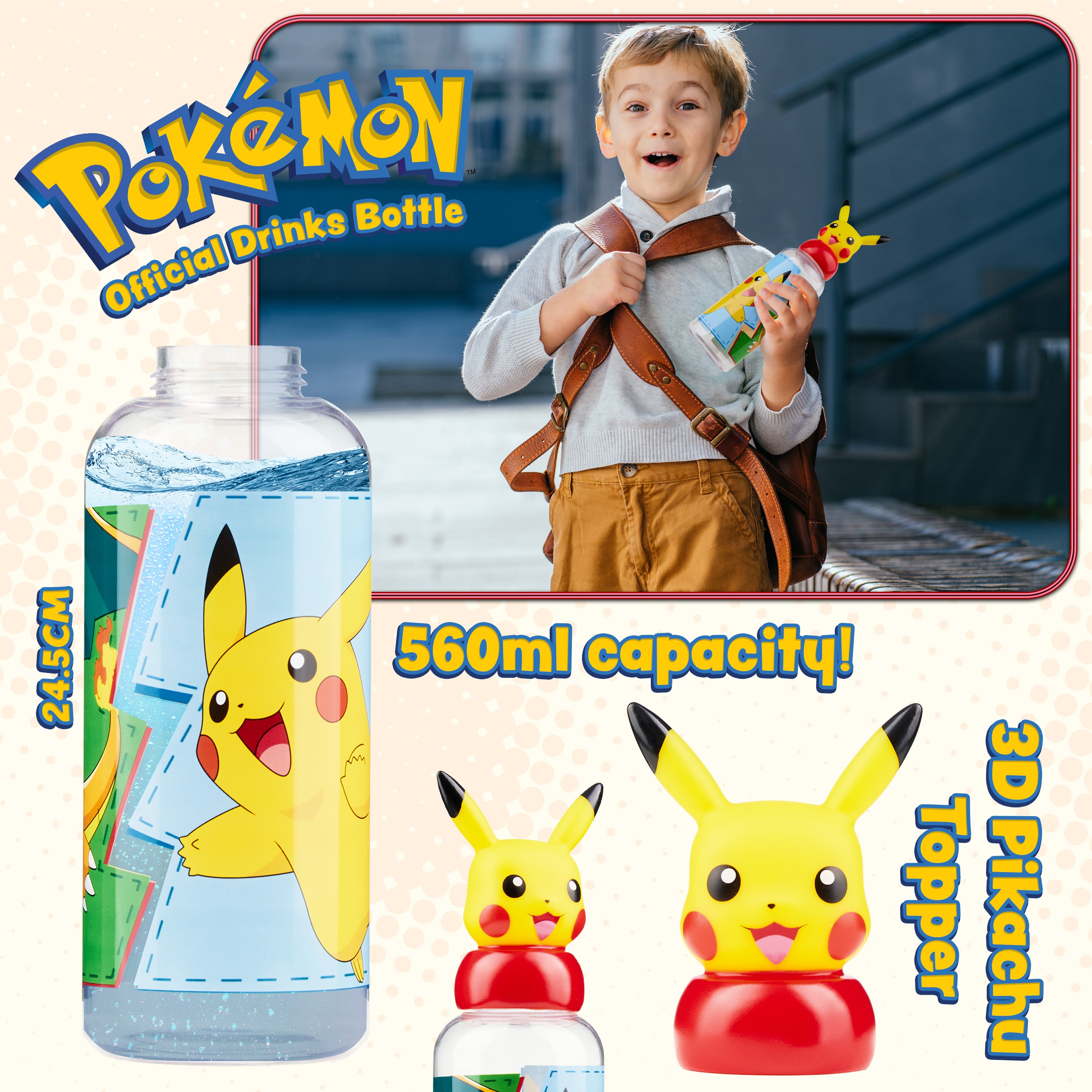 pok-mon-gourde-enfant-560ml-couvercle-3d-pikachu-sans-bpa image 3