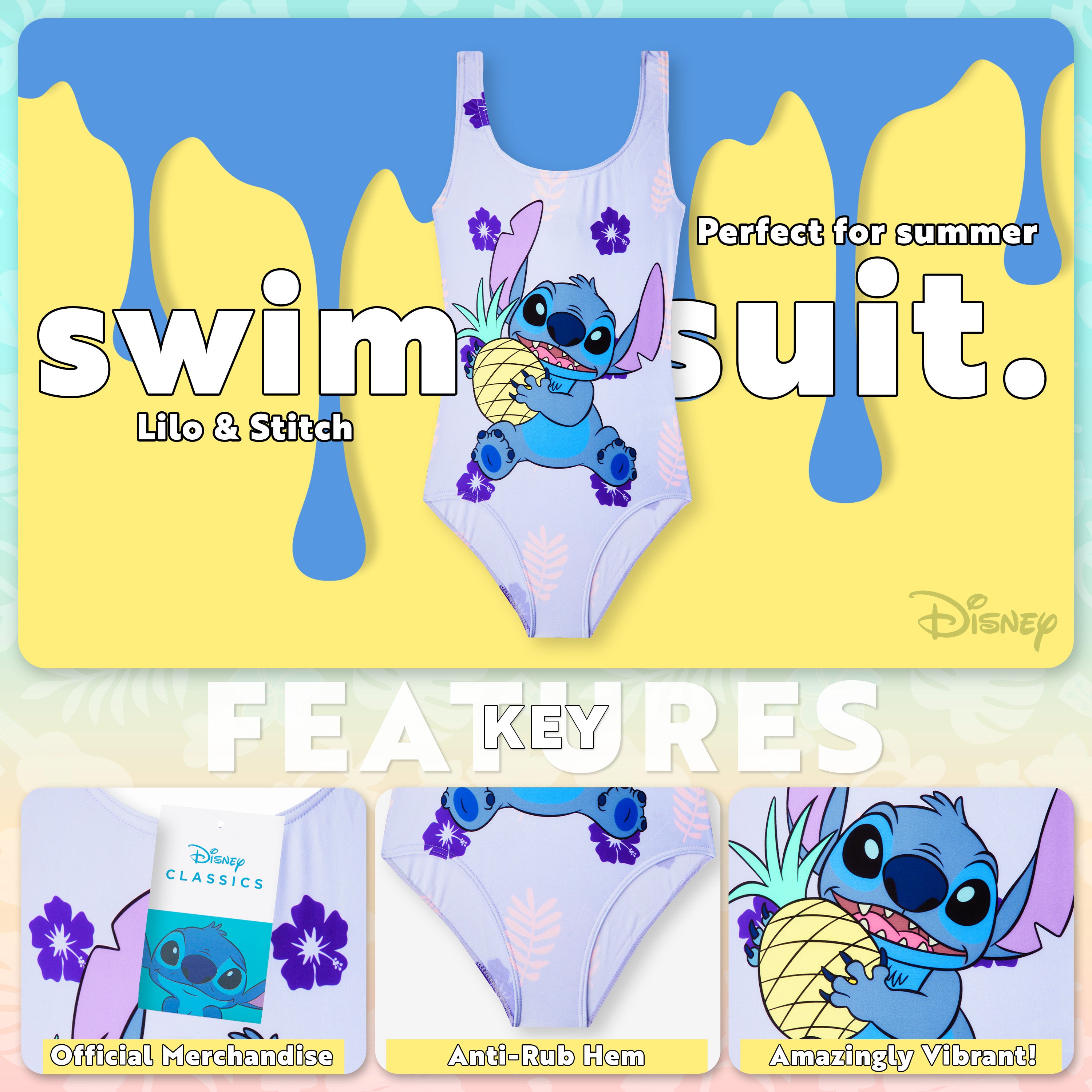 get-trend-girls-stitch-maillot-une-pi-ce-fille-stretch-7-8-ans image 3