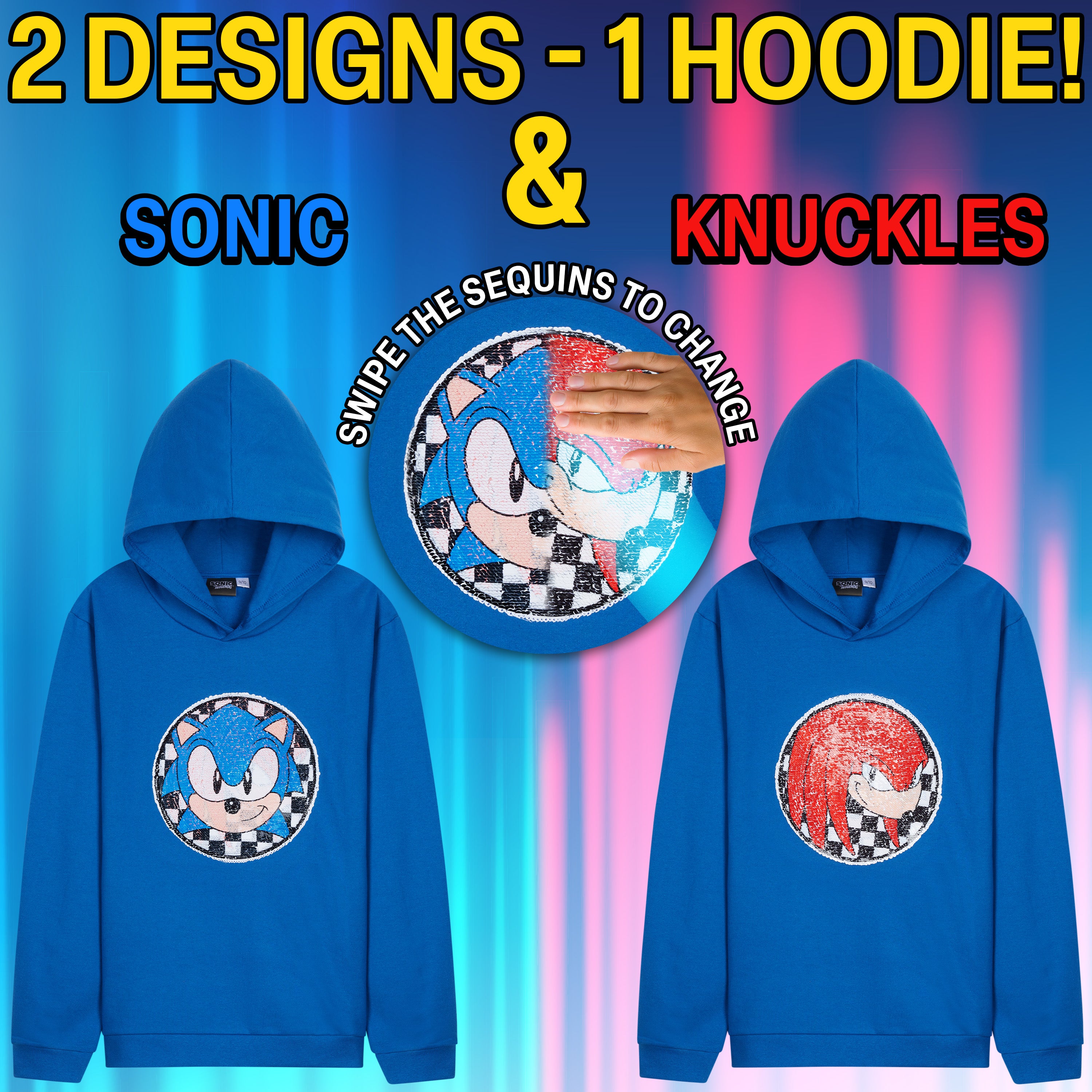 sonic-boys-sweat-capuche-gar-on-sequins-7-8-ans image 4
