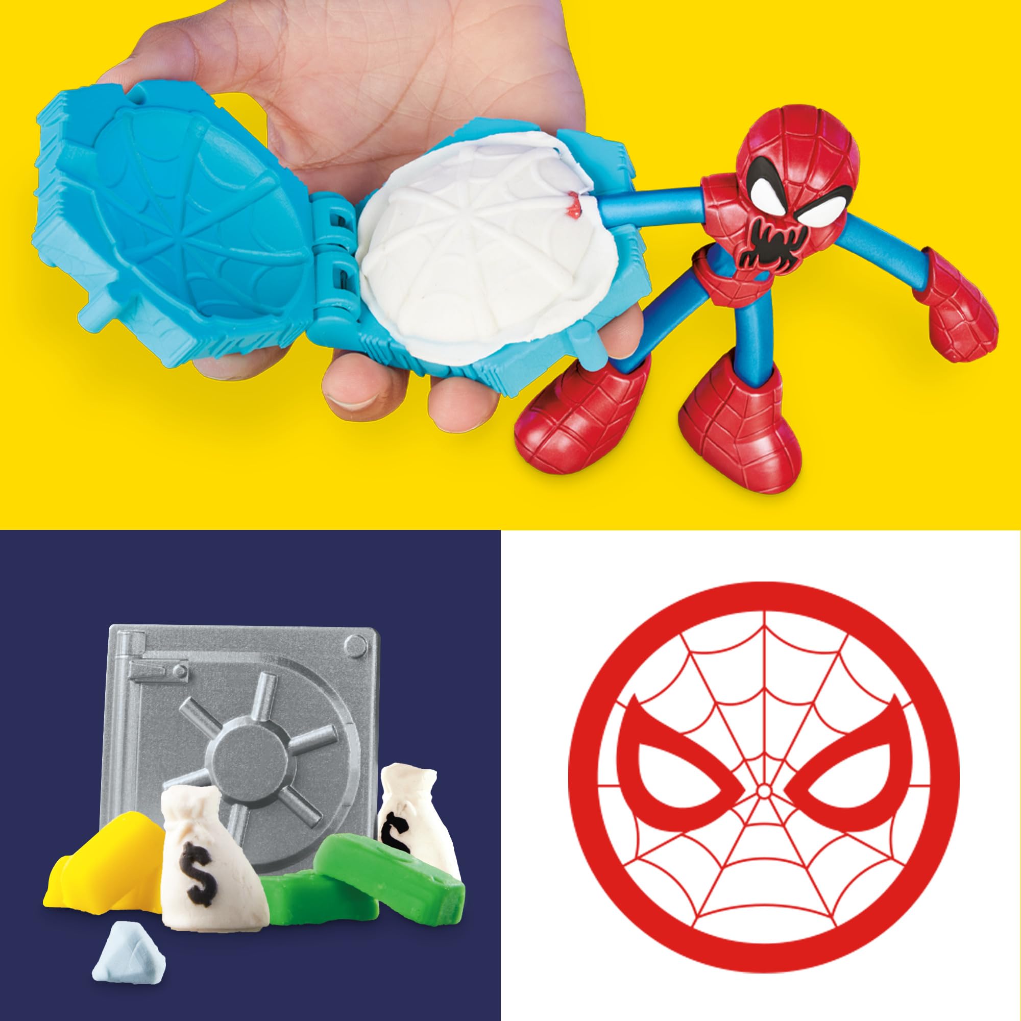 play-doh-marvel-spider-man-attaque-tranchante-coffret-venom-4-ans image 4