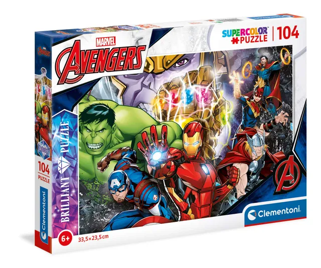 marvel-supercolor-puzzle-104-pi-ces-avengers-brillant-6-ans image 1