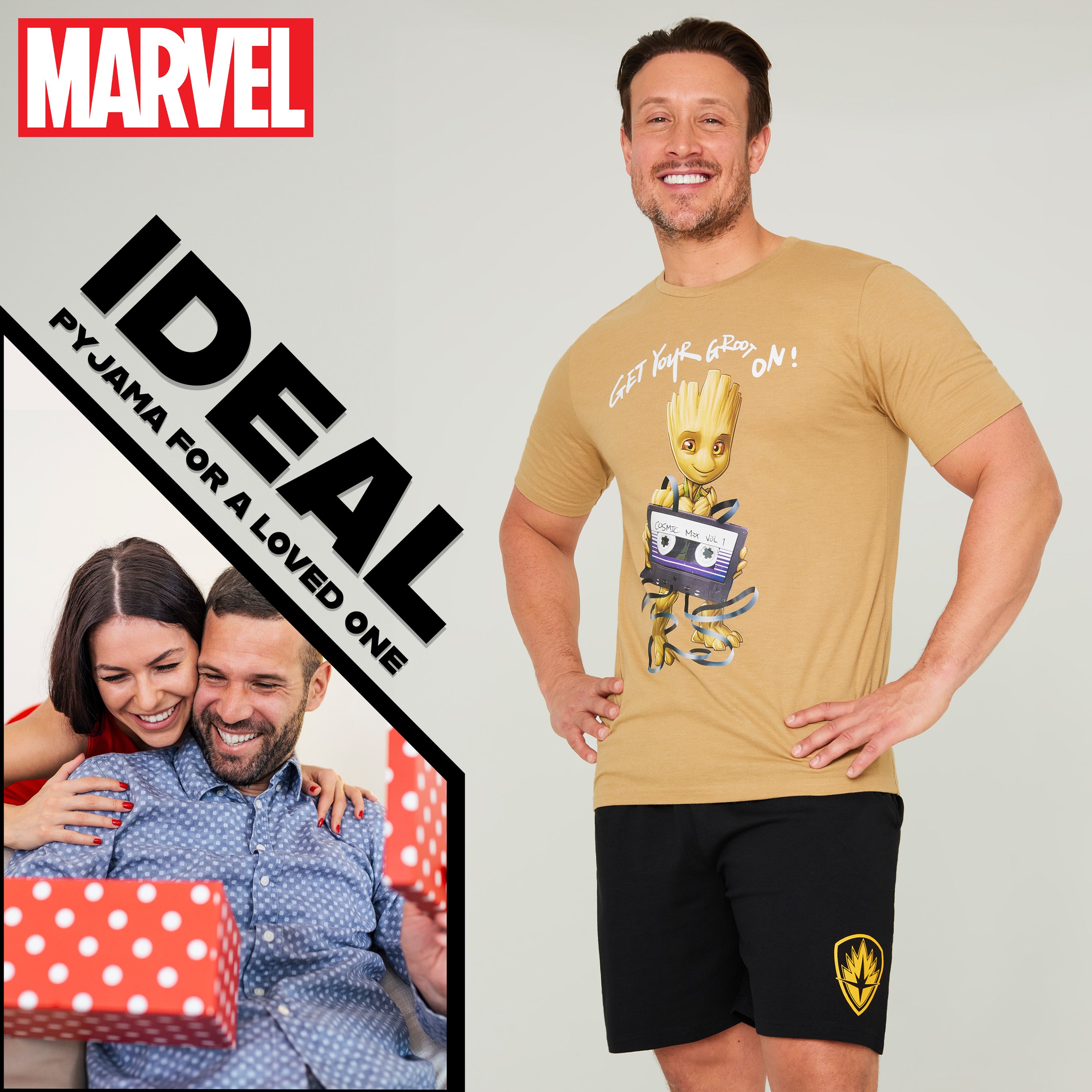 marvel-pyjama-court-homme-groot-lot-2-coton image 5