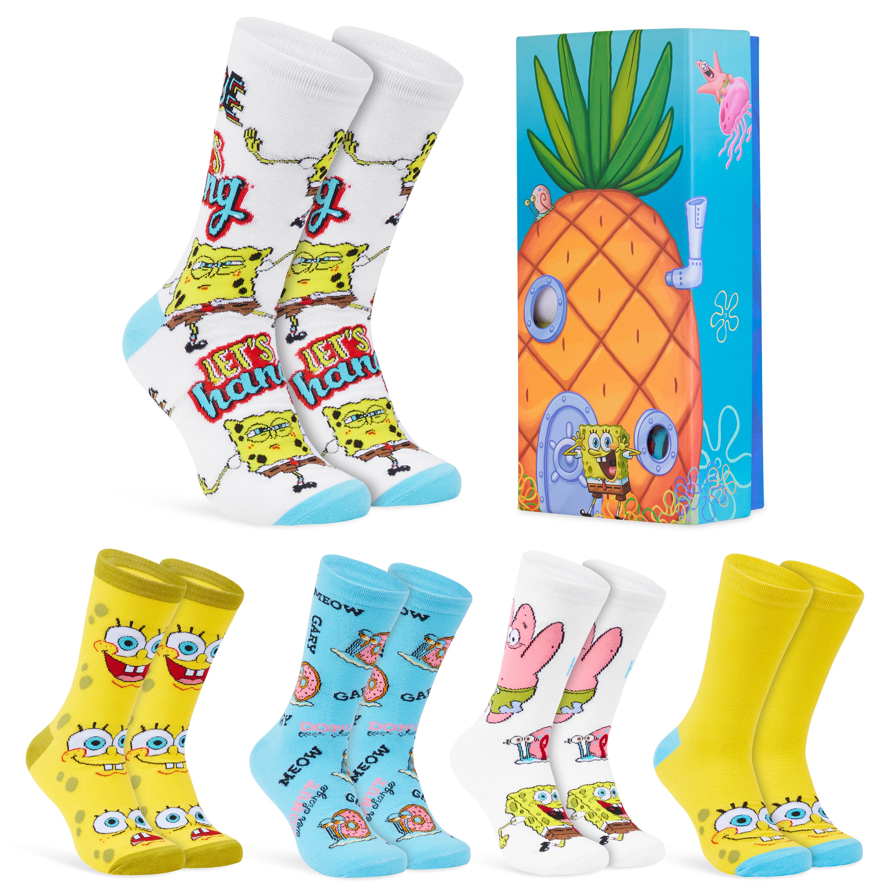 get-trend-bob-ponge-chaussettes-homme-lot-5-coton image 1