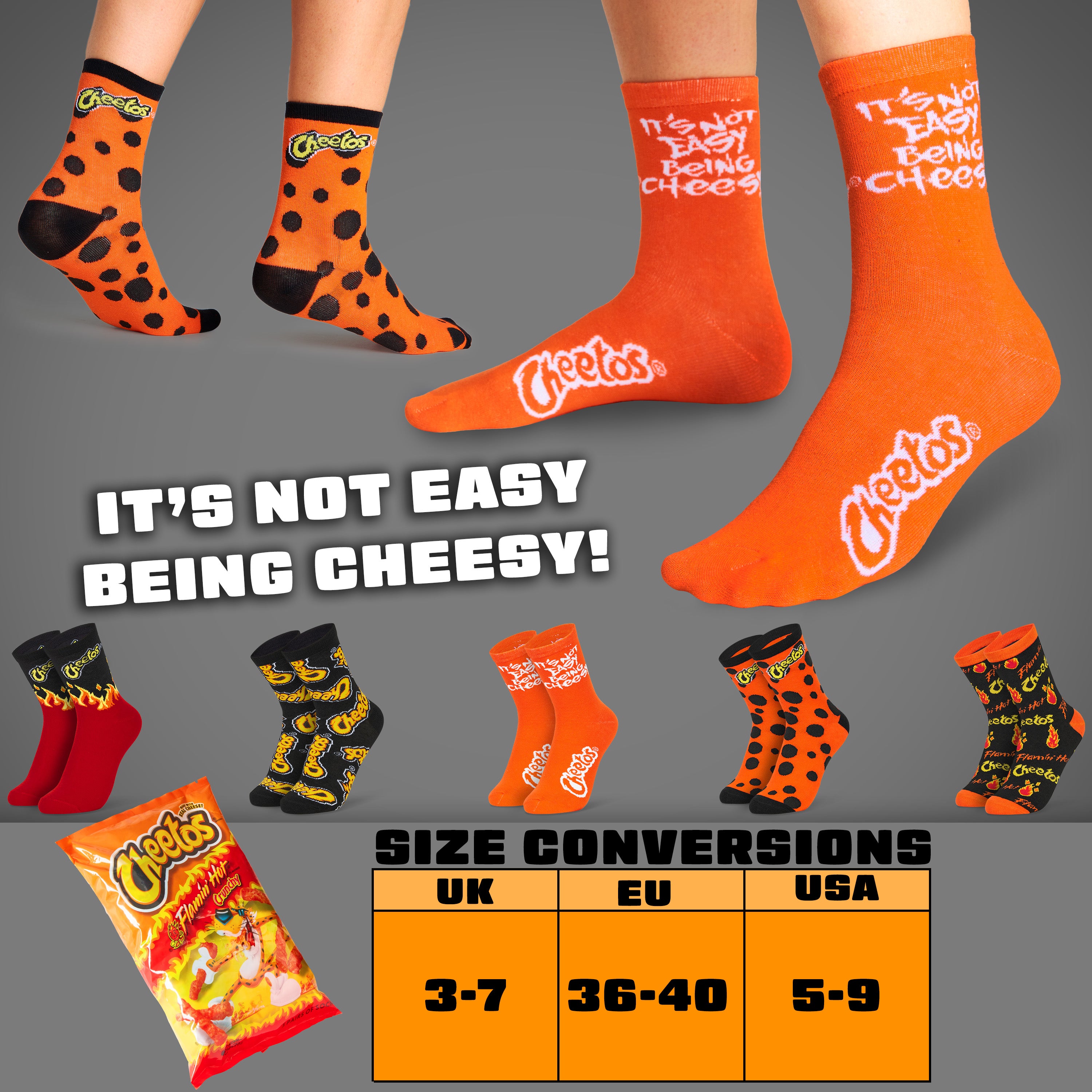 cheetos-chaussettes-femme-fantaisie-lot-5-mi-mollet image 6