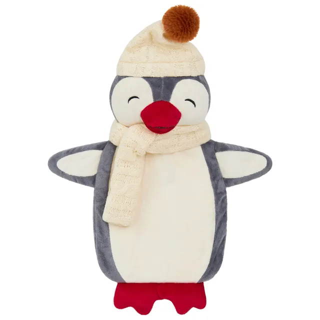 get-trend-bouillotte-housse-pingouin-gris-polaire-1-litre image 1