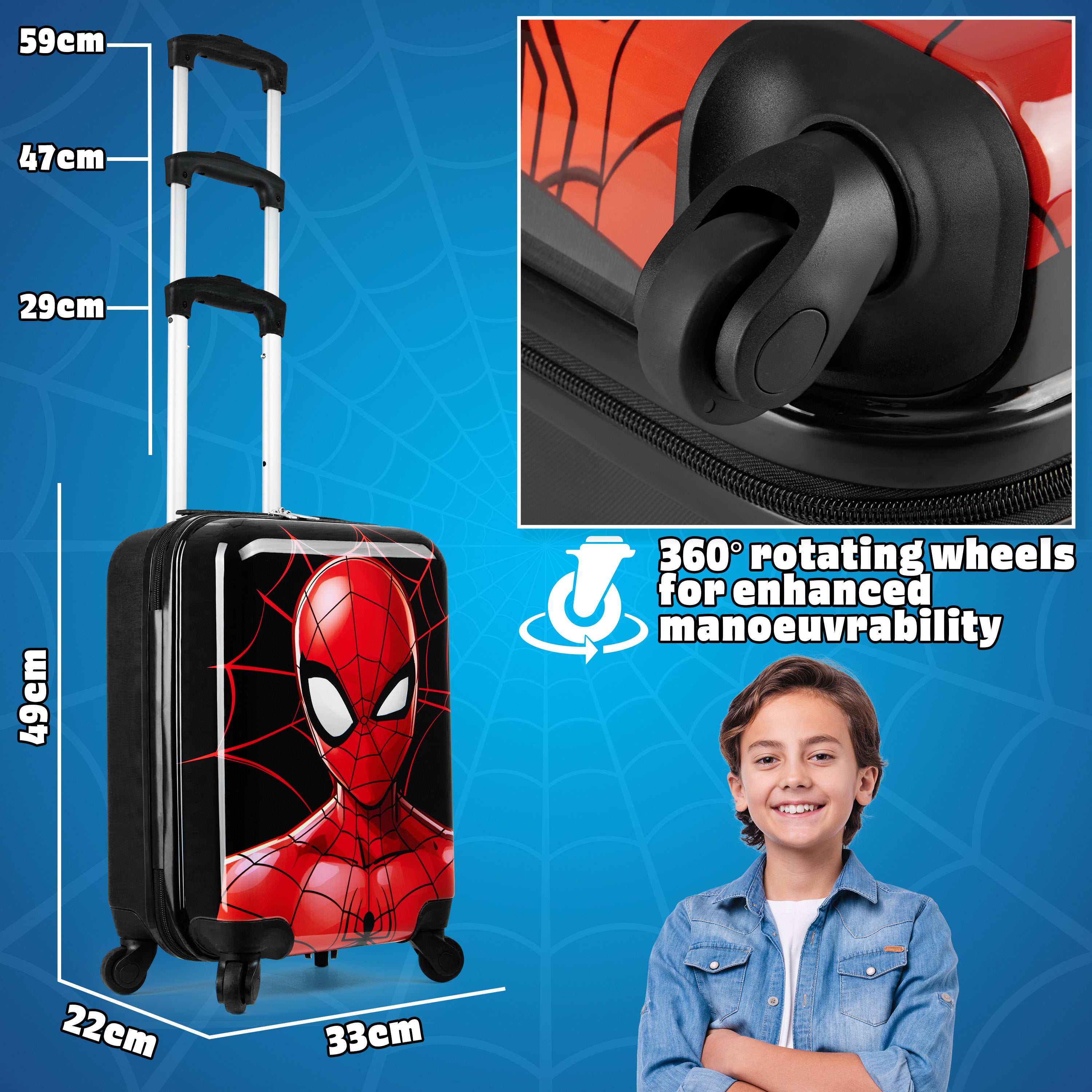 get-trend-marvel-valise-enfant-spiderman-cabine-49-cm image 4