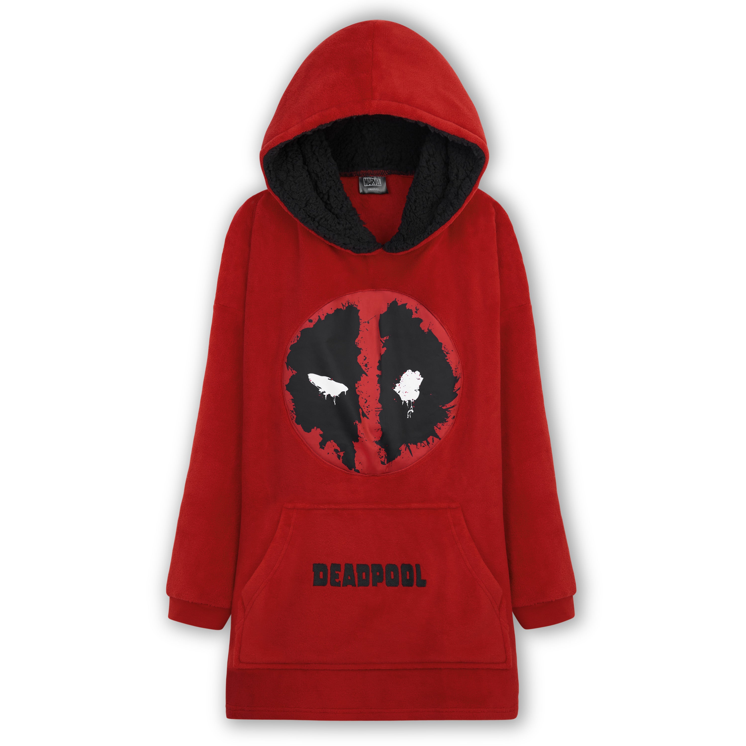 marvel-plaid-sweat-capuche-oversize-homme-ado-deadpool image 1